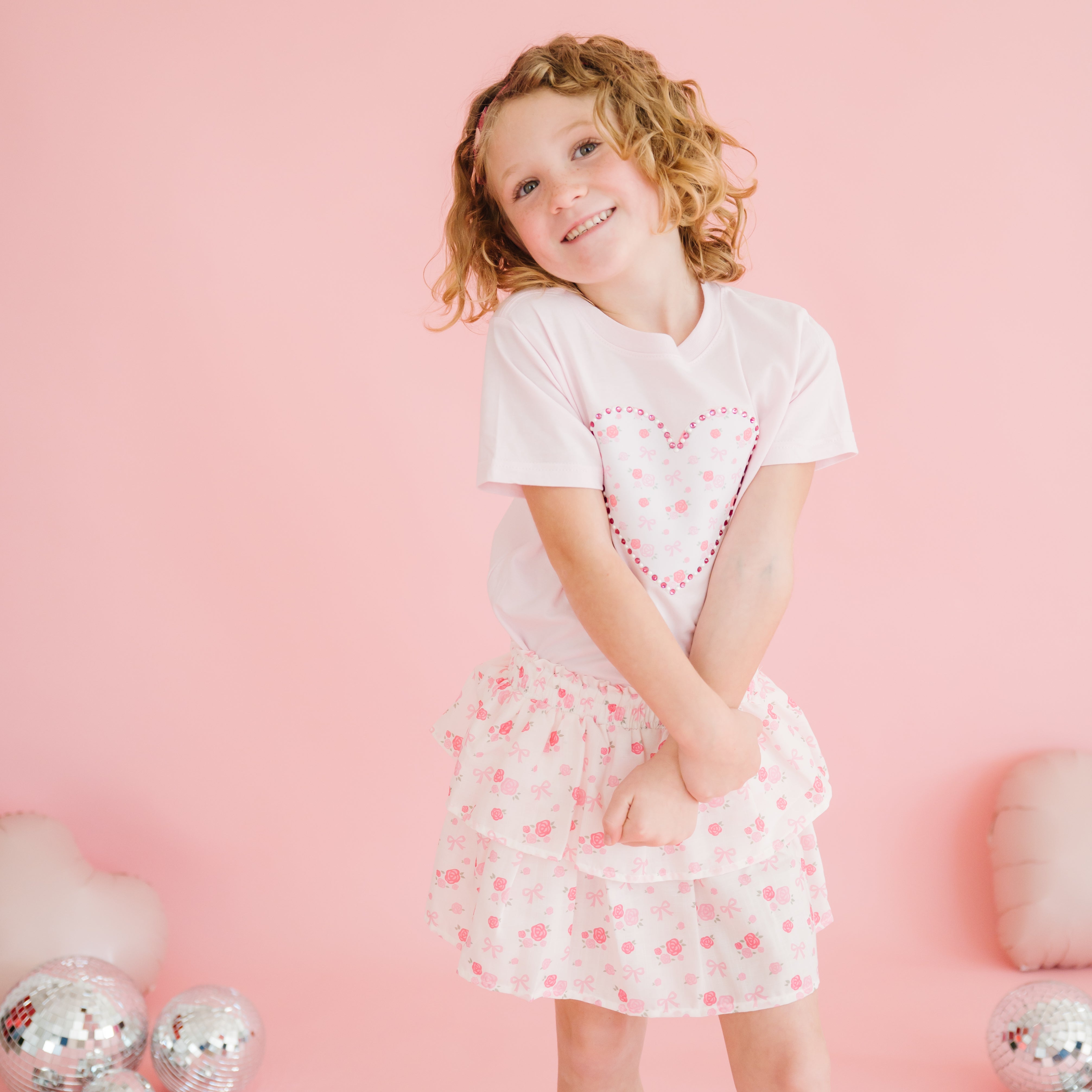 Sweet Wink Skort - Dainty Rose