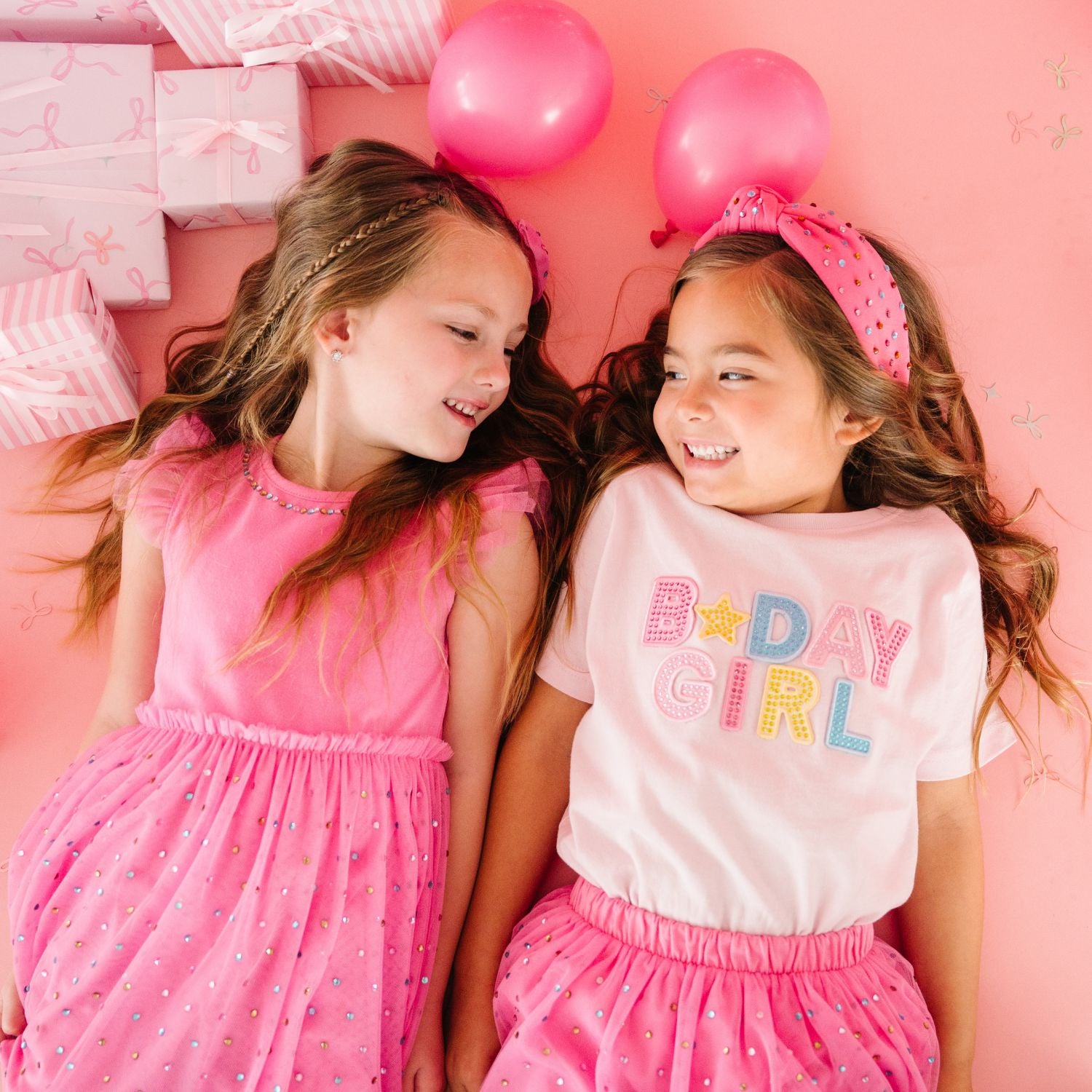 Sweet Wink Birthday Girl Rhinestone T-Shirt - Pink