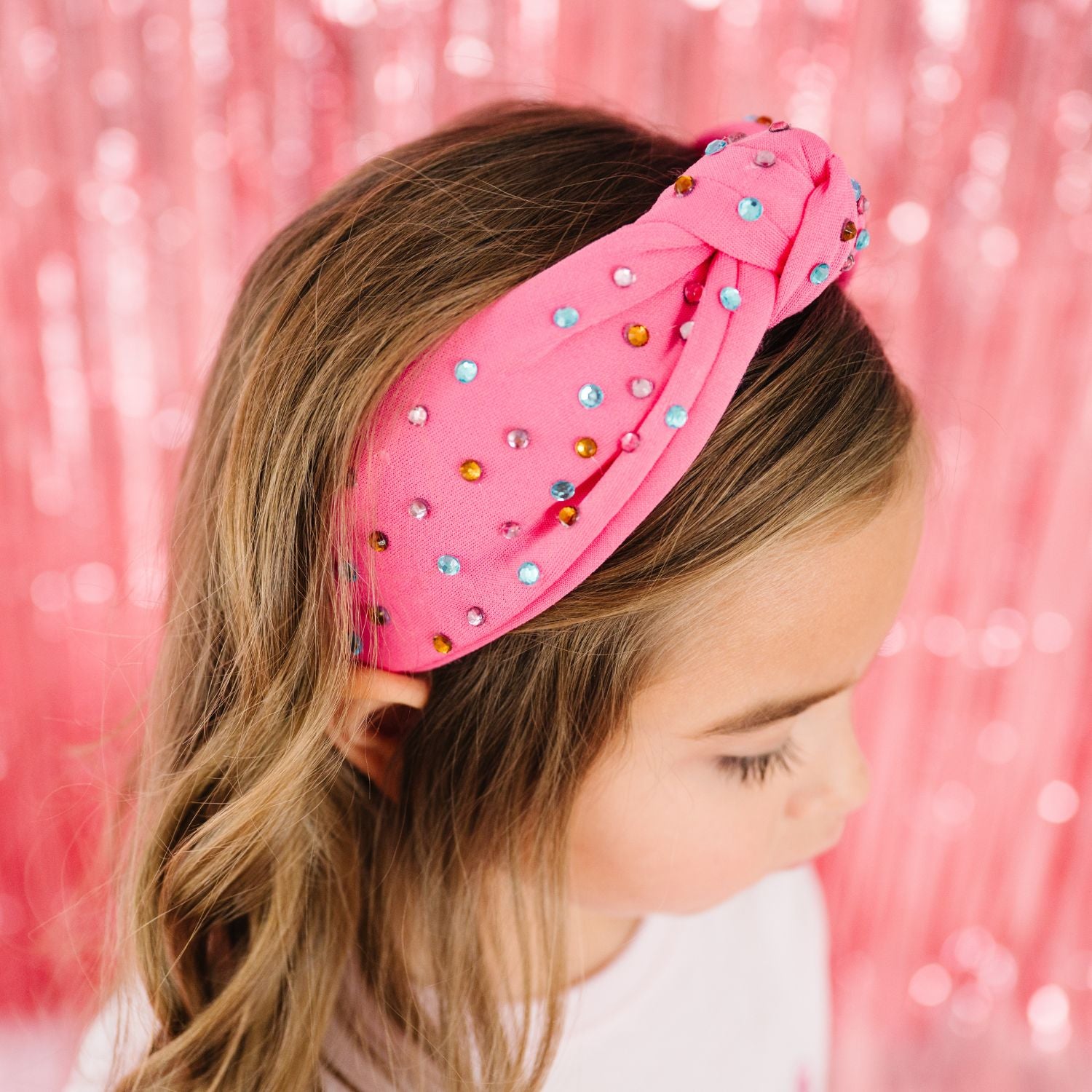 Sweet Wink Headband - Raspberry Rhinestone