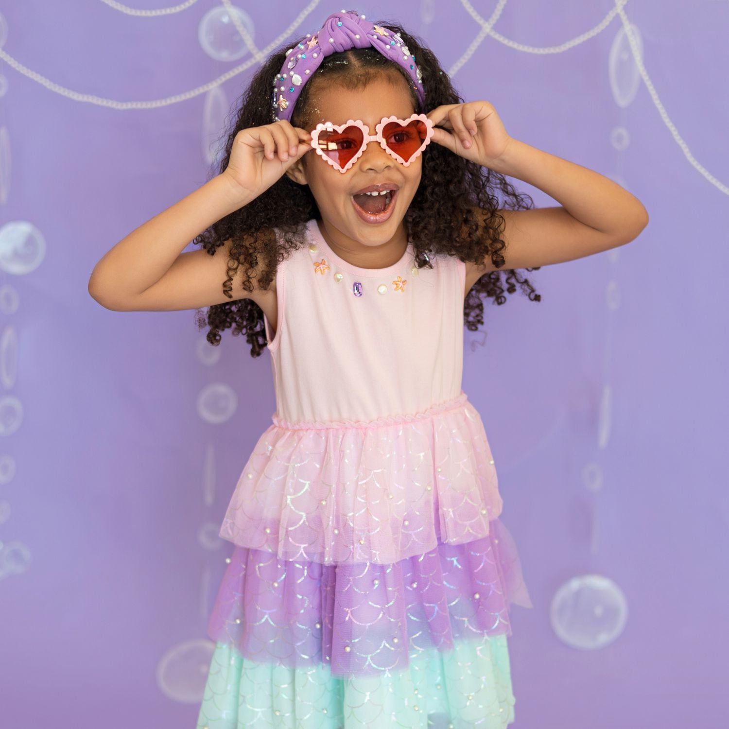 Sweet Wink Tank Tutu Dress - Mermaid Pearl