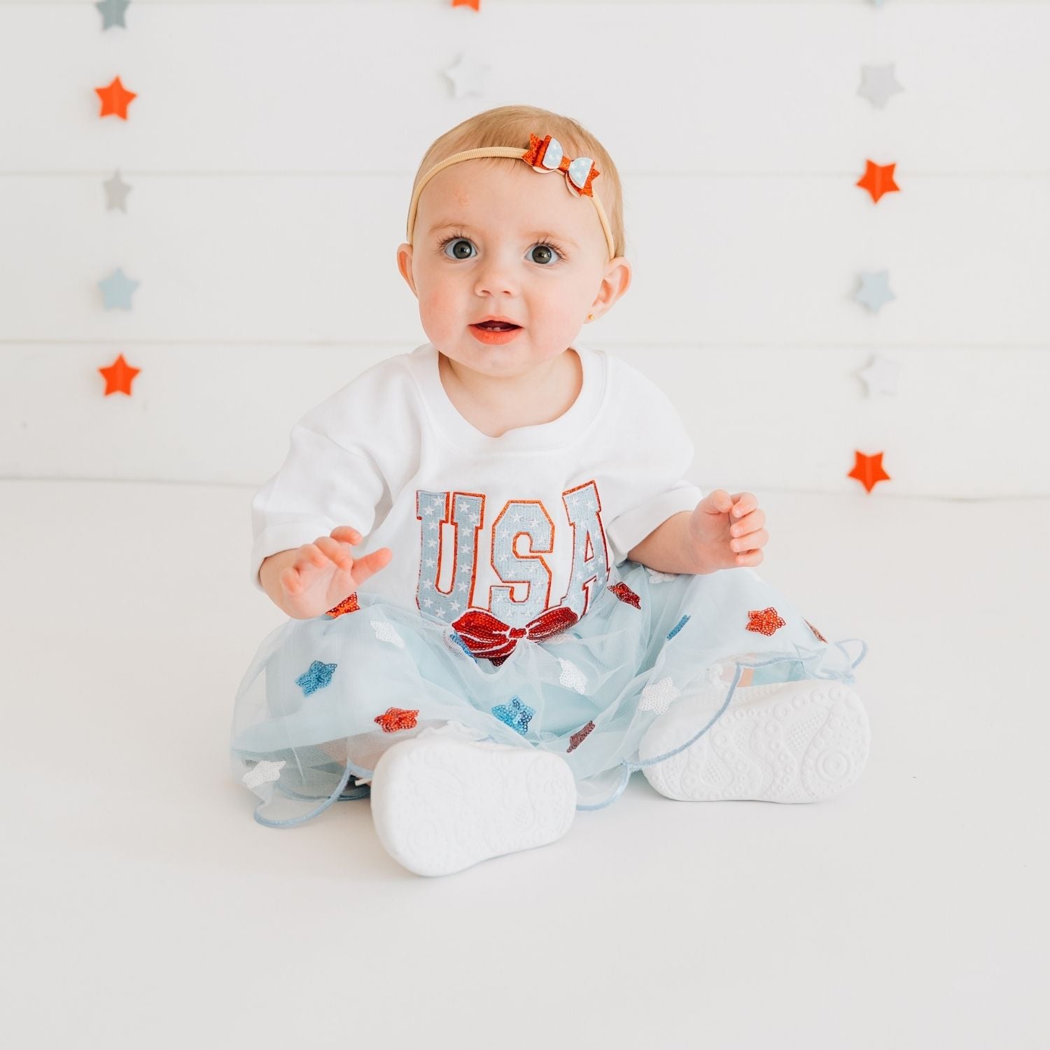 Sweet Wink Shirt - USA Stars & Bow Patch