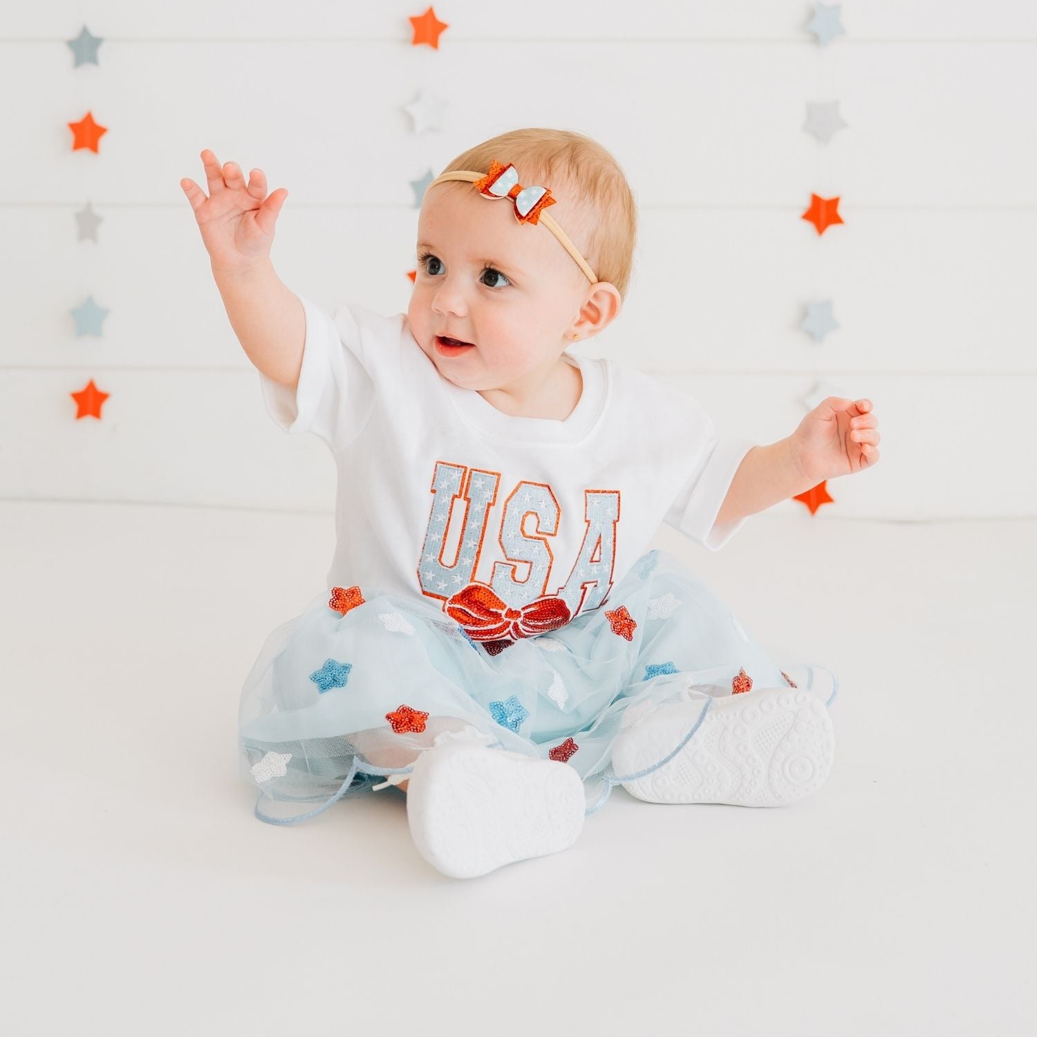 Sweet Wink Shirt - USA Stars & Bow Patch