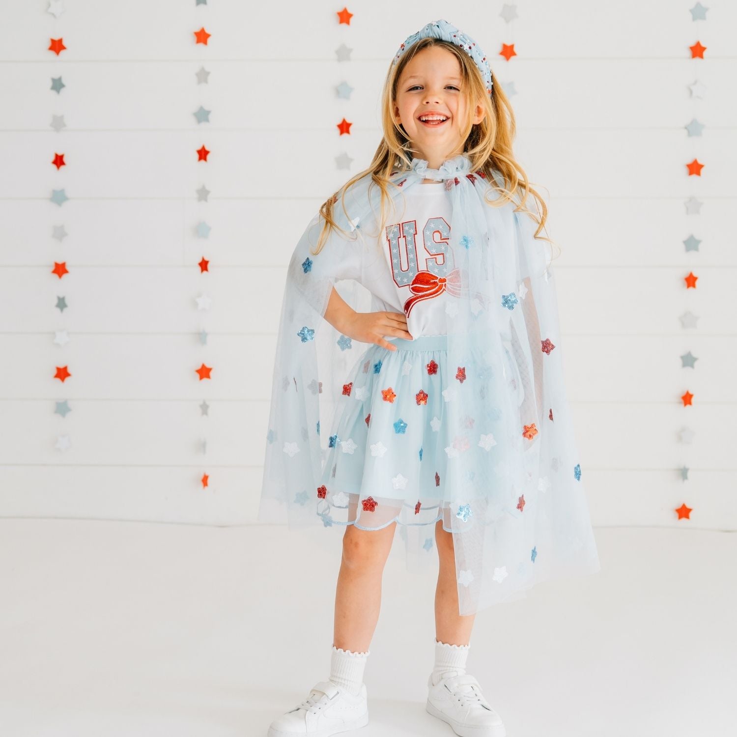 Sweet Wink Shirt - USA Stars & Bow Patch