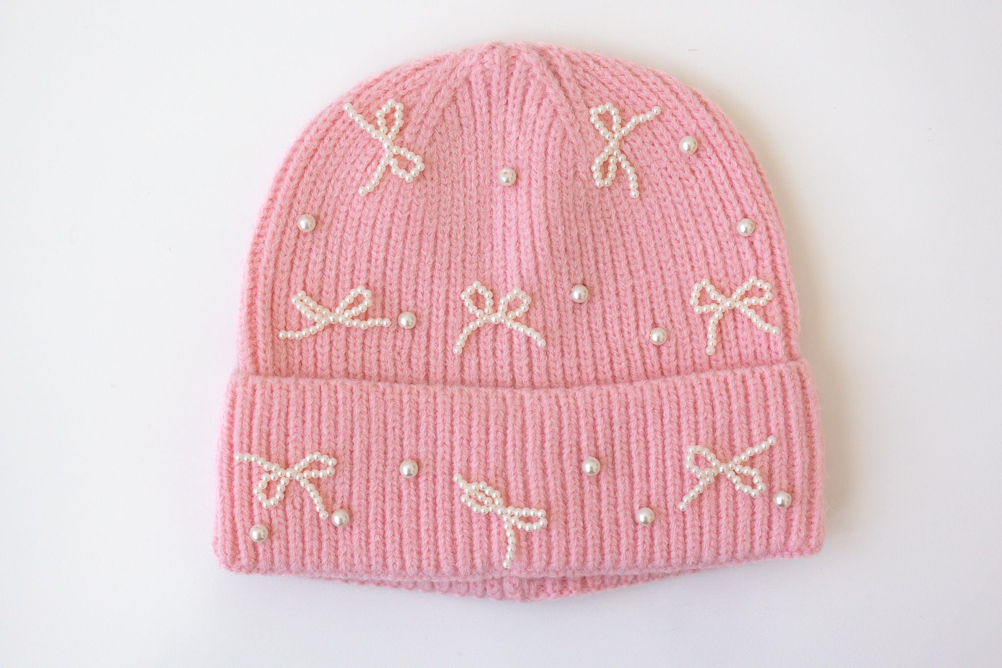 Pearl Bow Beanie