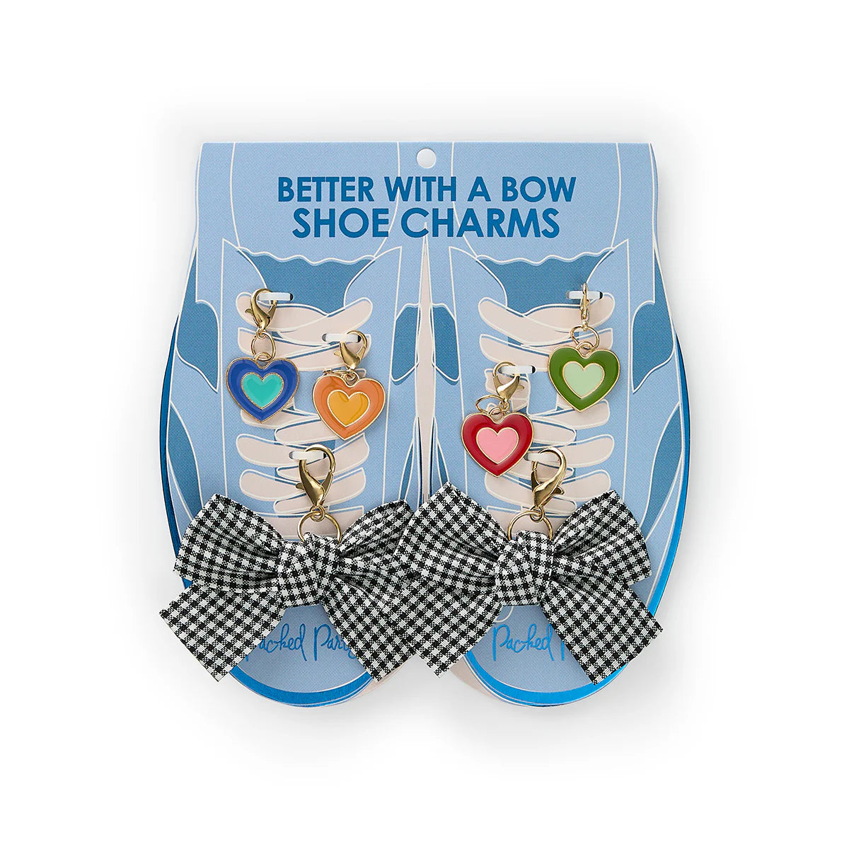 Better With A Bow Shoe Clip Set - Plaid