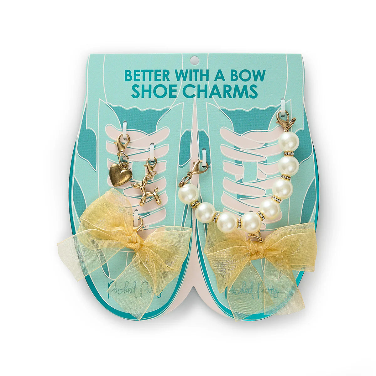 Better With A Bow Shoe Clip Set - Teal