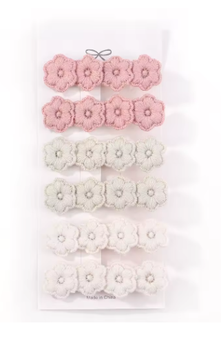 Embroidery Hair Clip Set - Boho Ombre