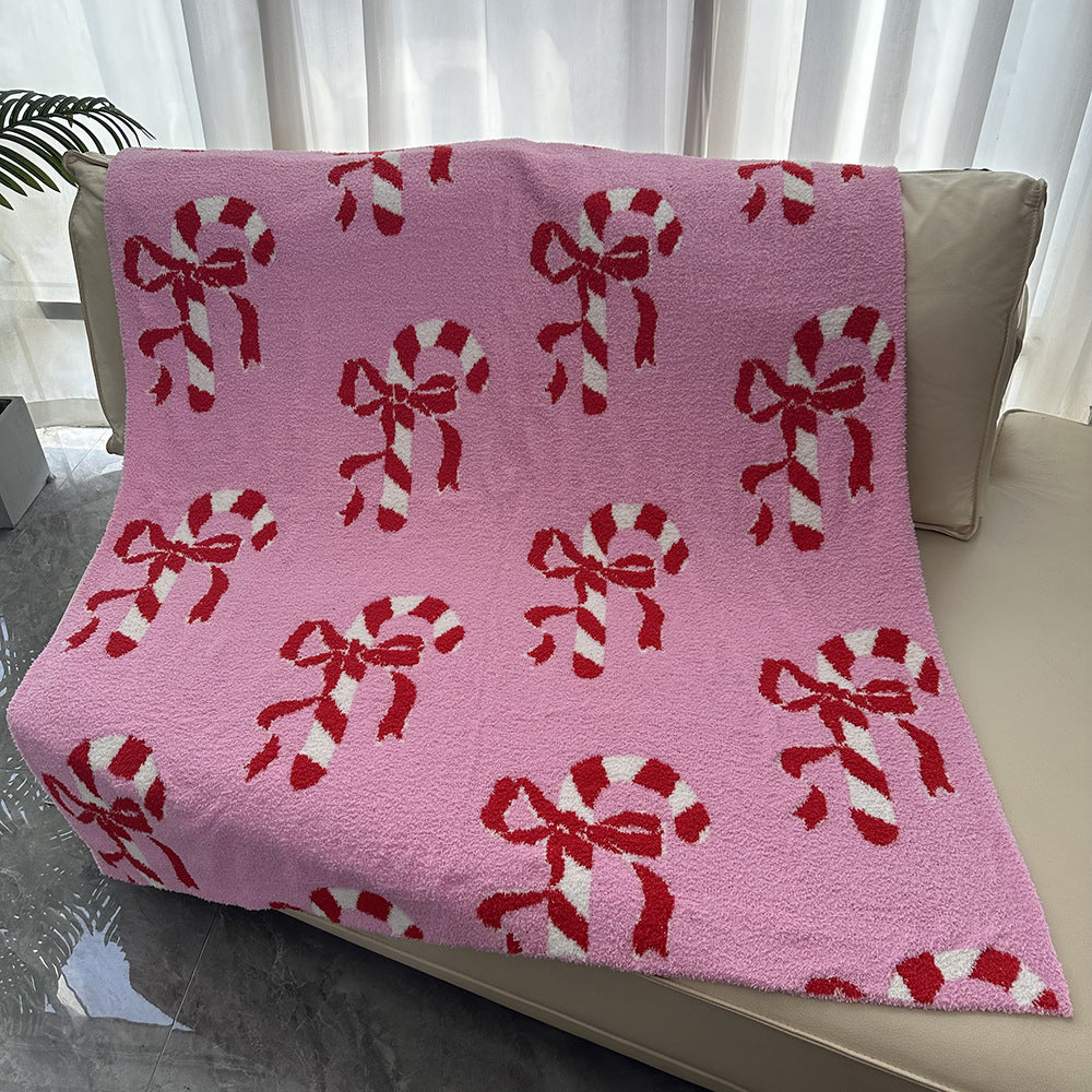 Candy Cane Luxury Throw Blanket