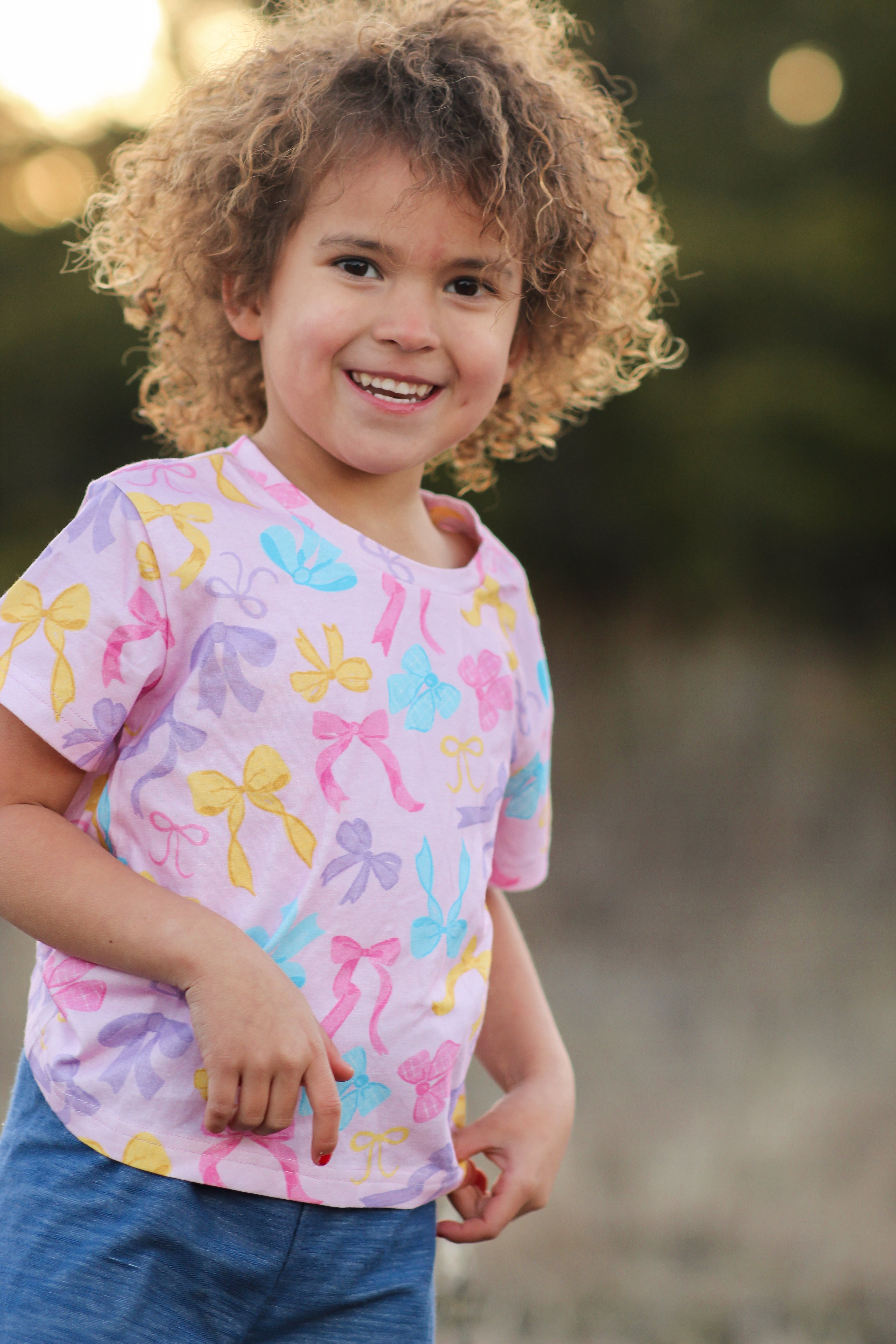 Graphic Tee - Bow Bliss (Pink)