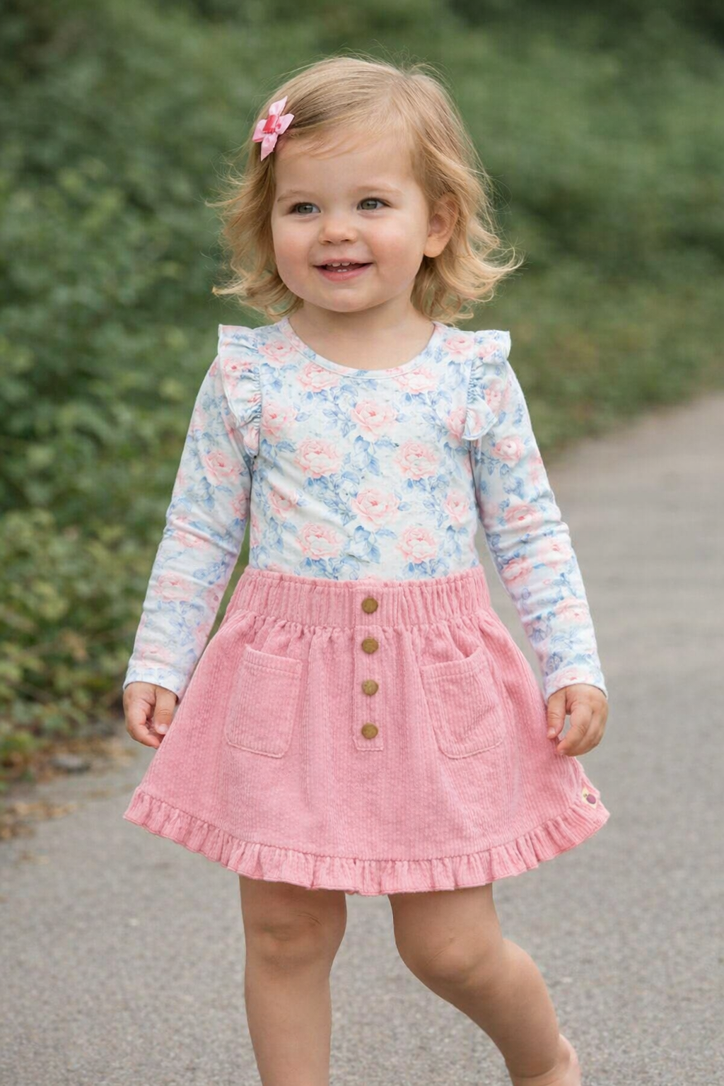 Vienna Corduroy Skirt - Blooming Grace