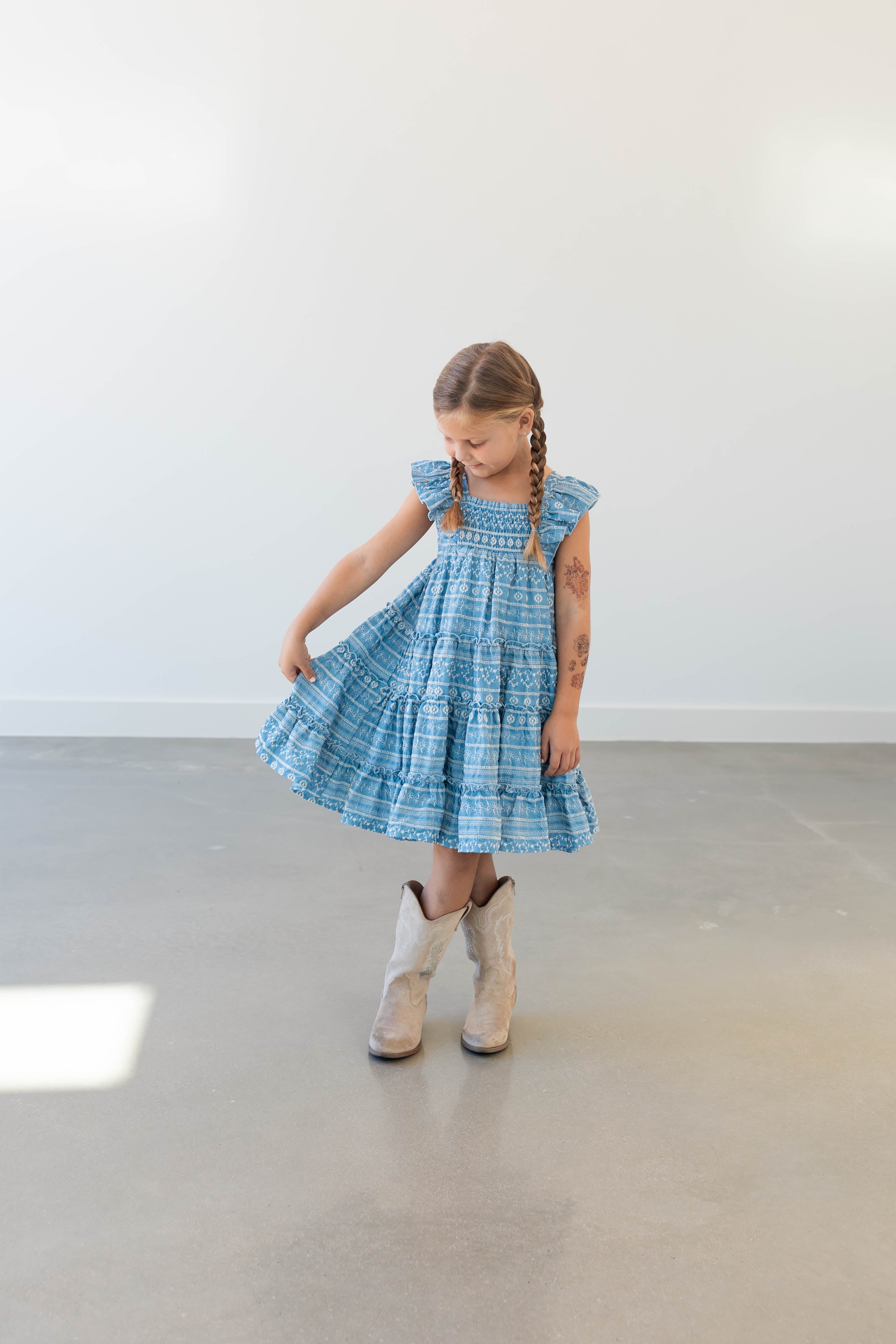 Embroidered Eyelet Dress - Prairie Rose