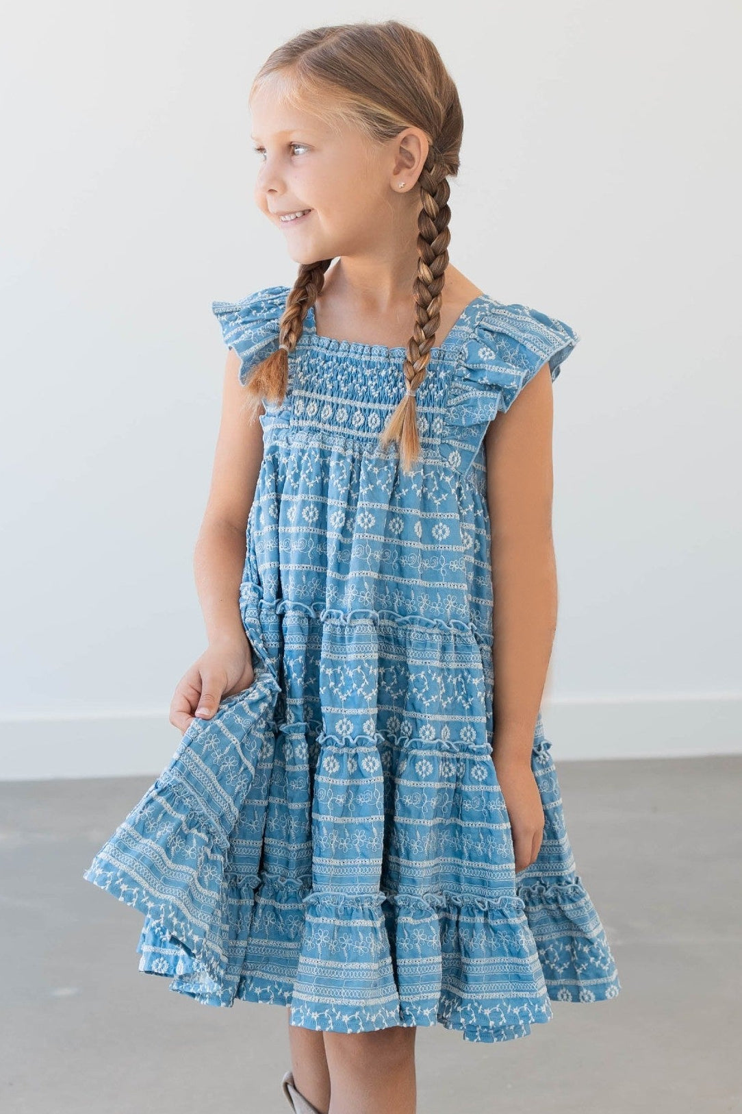 Embroidered Eyelet Dress - Prairie Rose