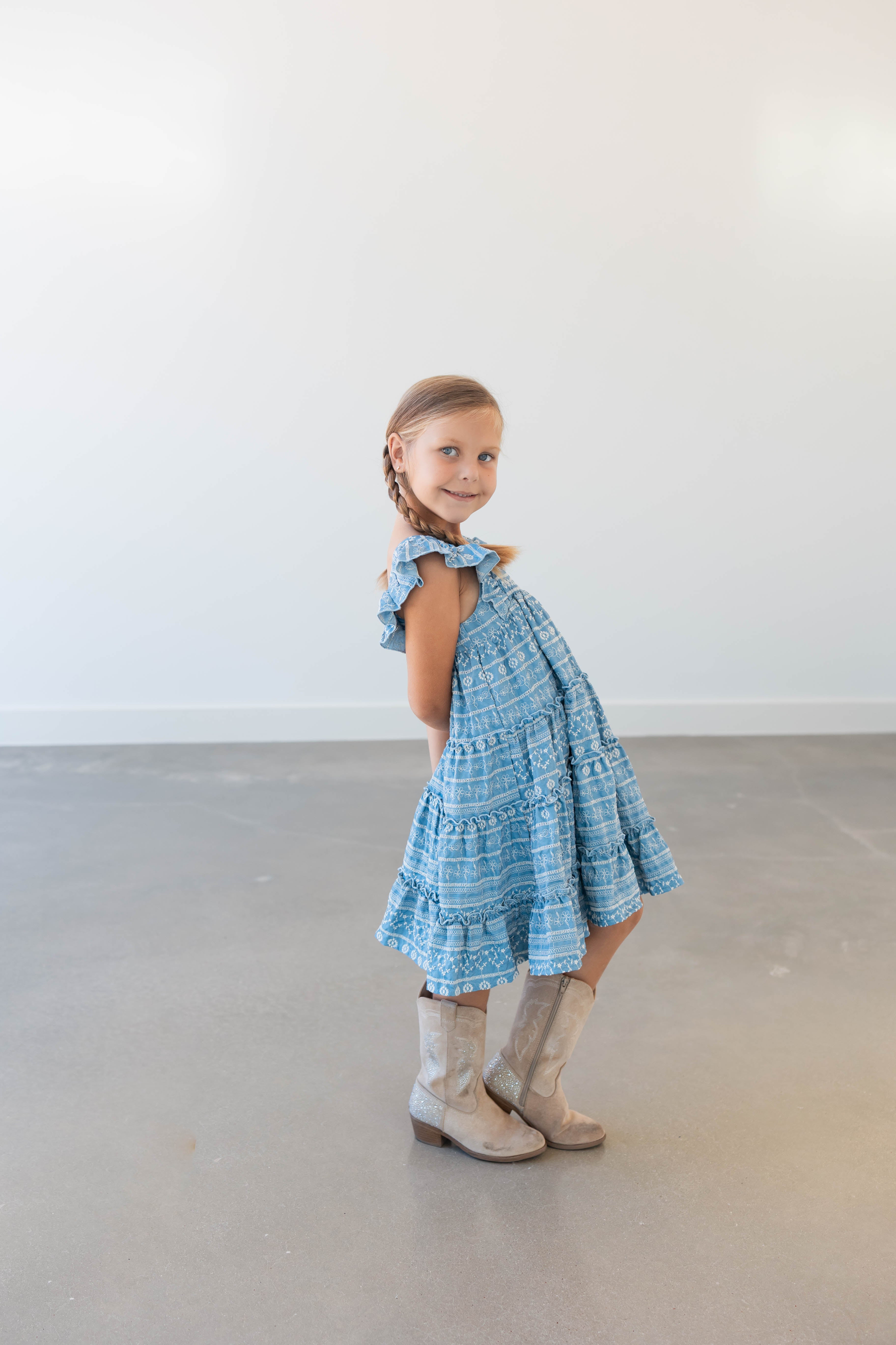 Embroidered Eyelet Dress - Prairie Rose