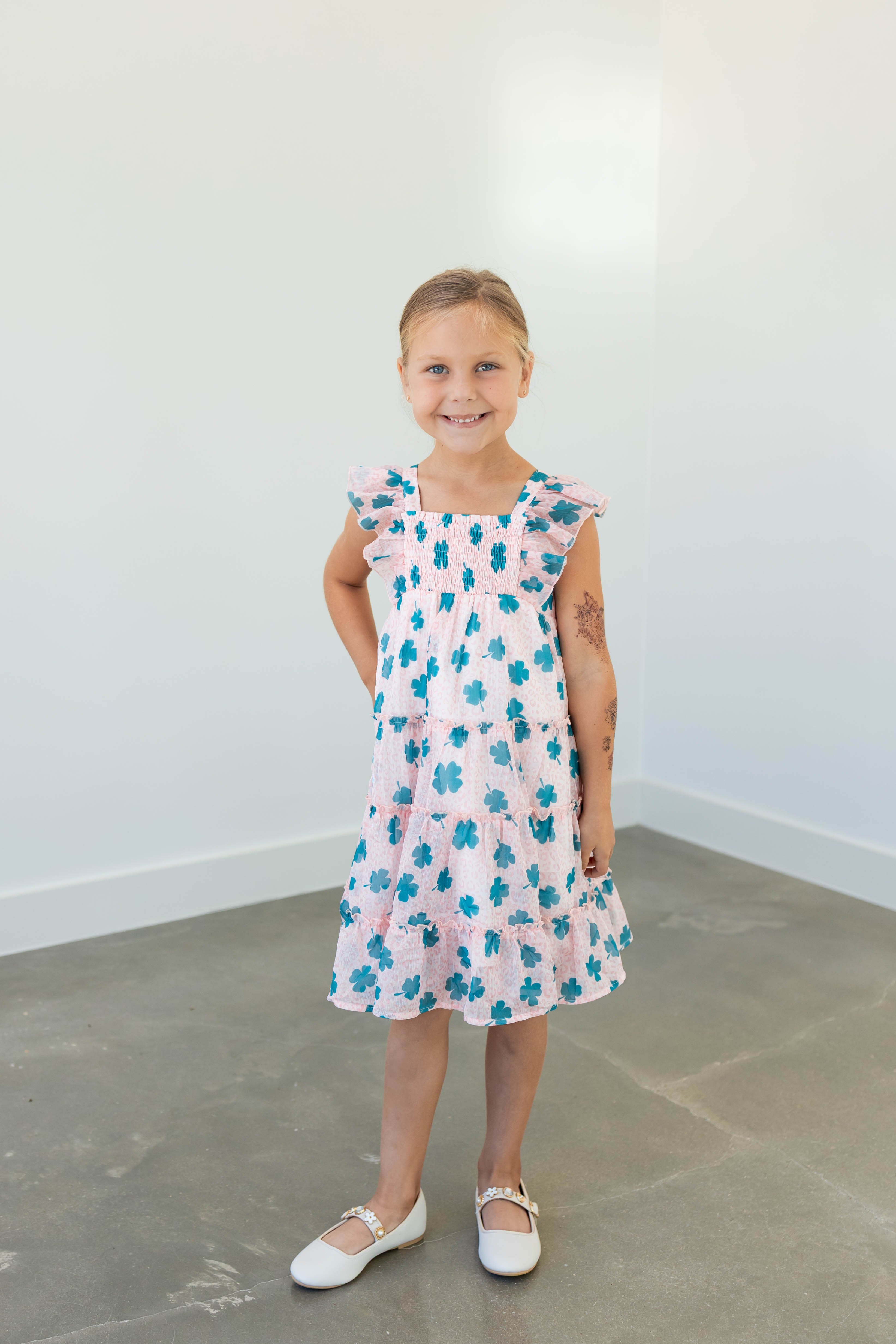 Brielle Shimmer Dress - Lucky Leopard