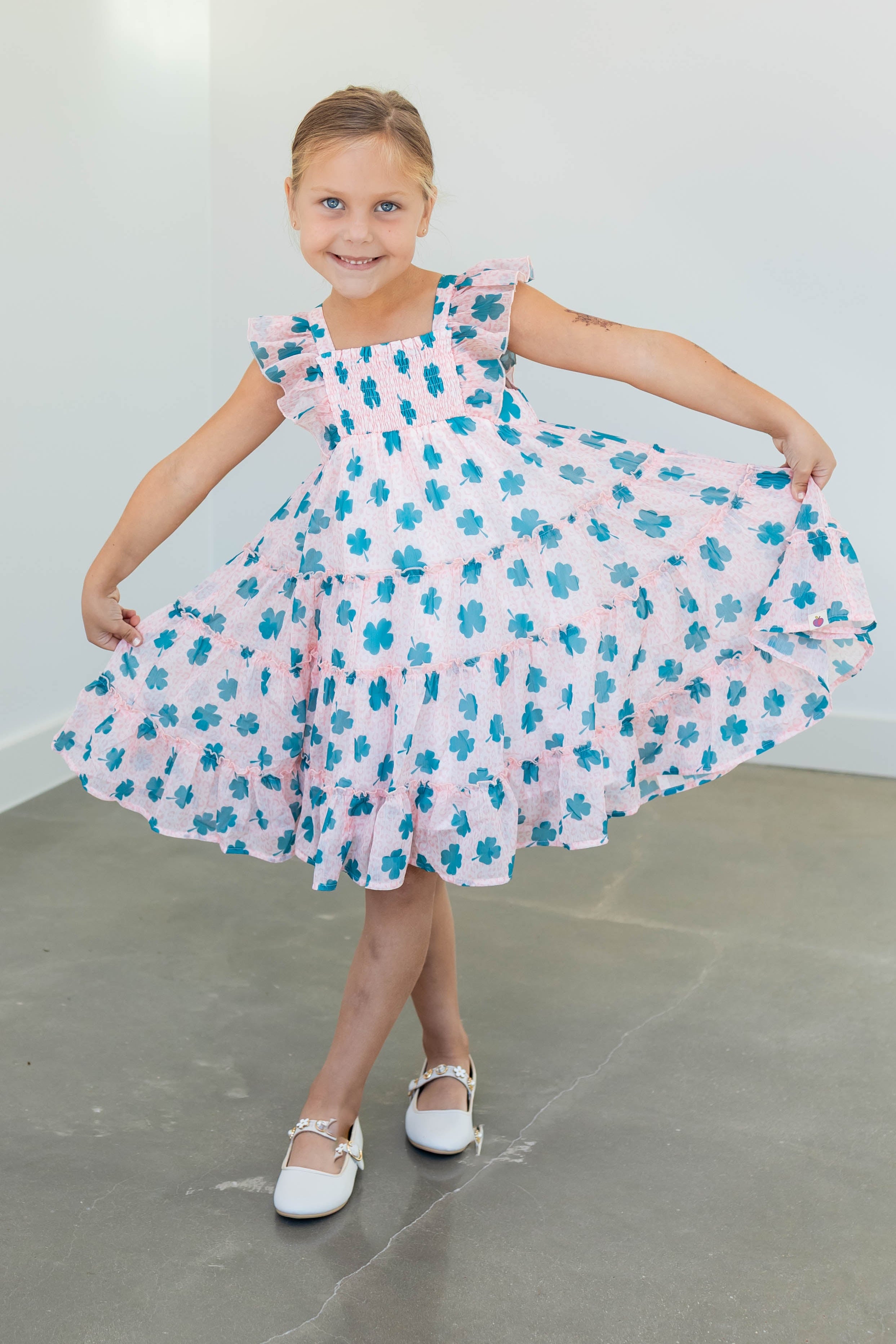 Brielle Shimmer Dress - Lucky Leopard