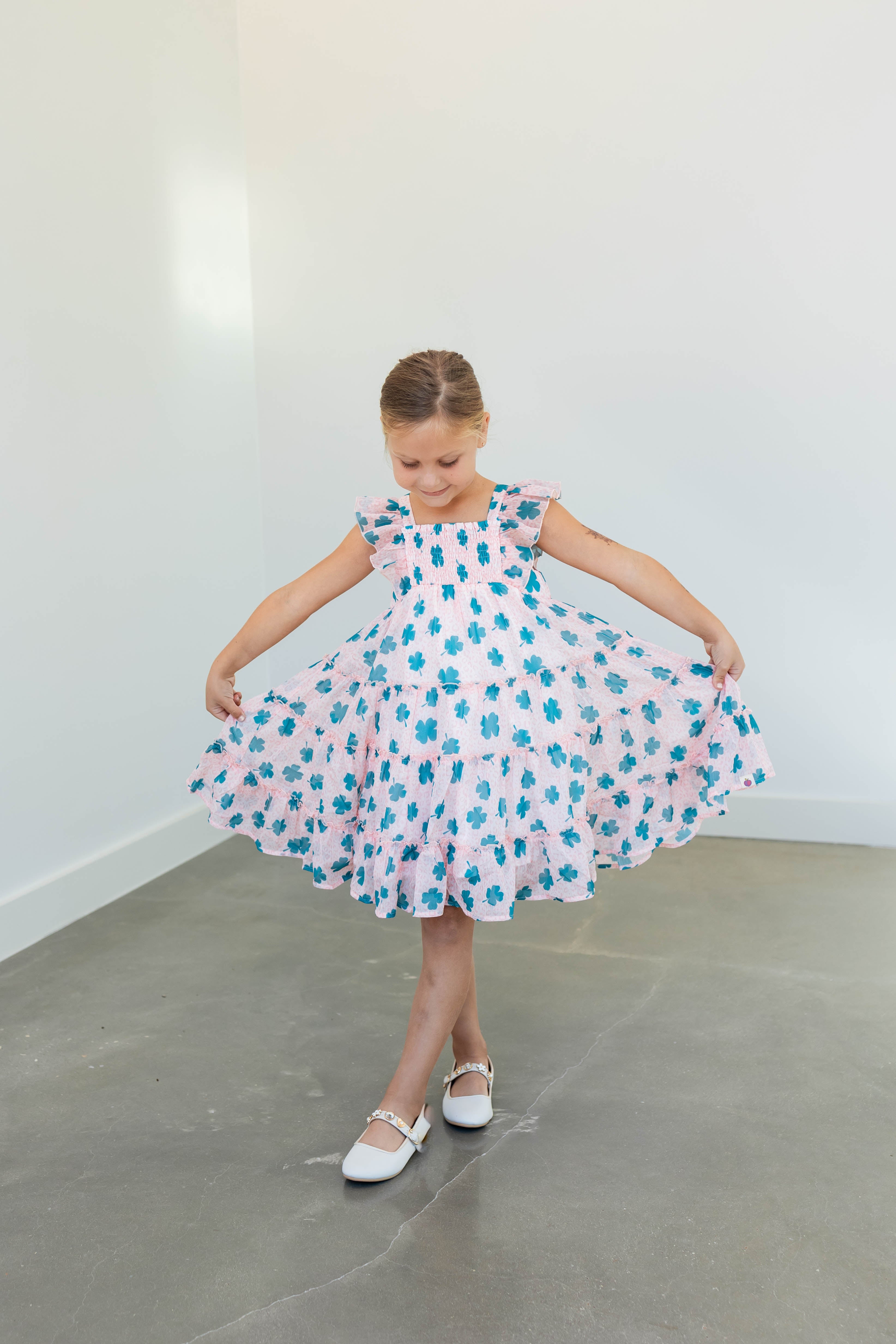 Brielle Shimmer Dress - Lucky Leopard