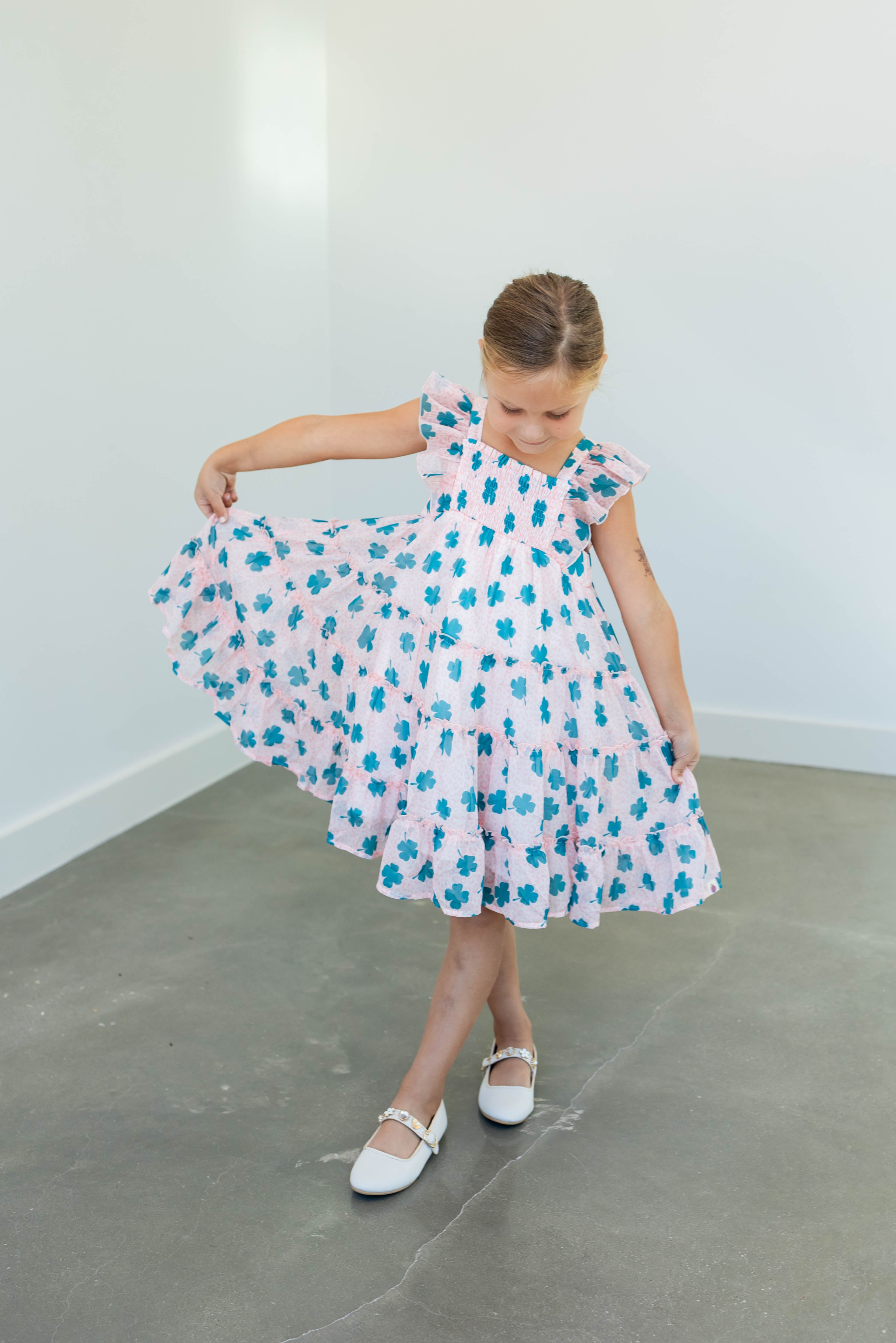 Brielle Shimmer Dress - Lucky Leopard