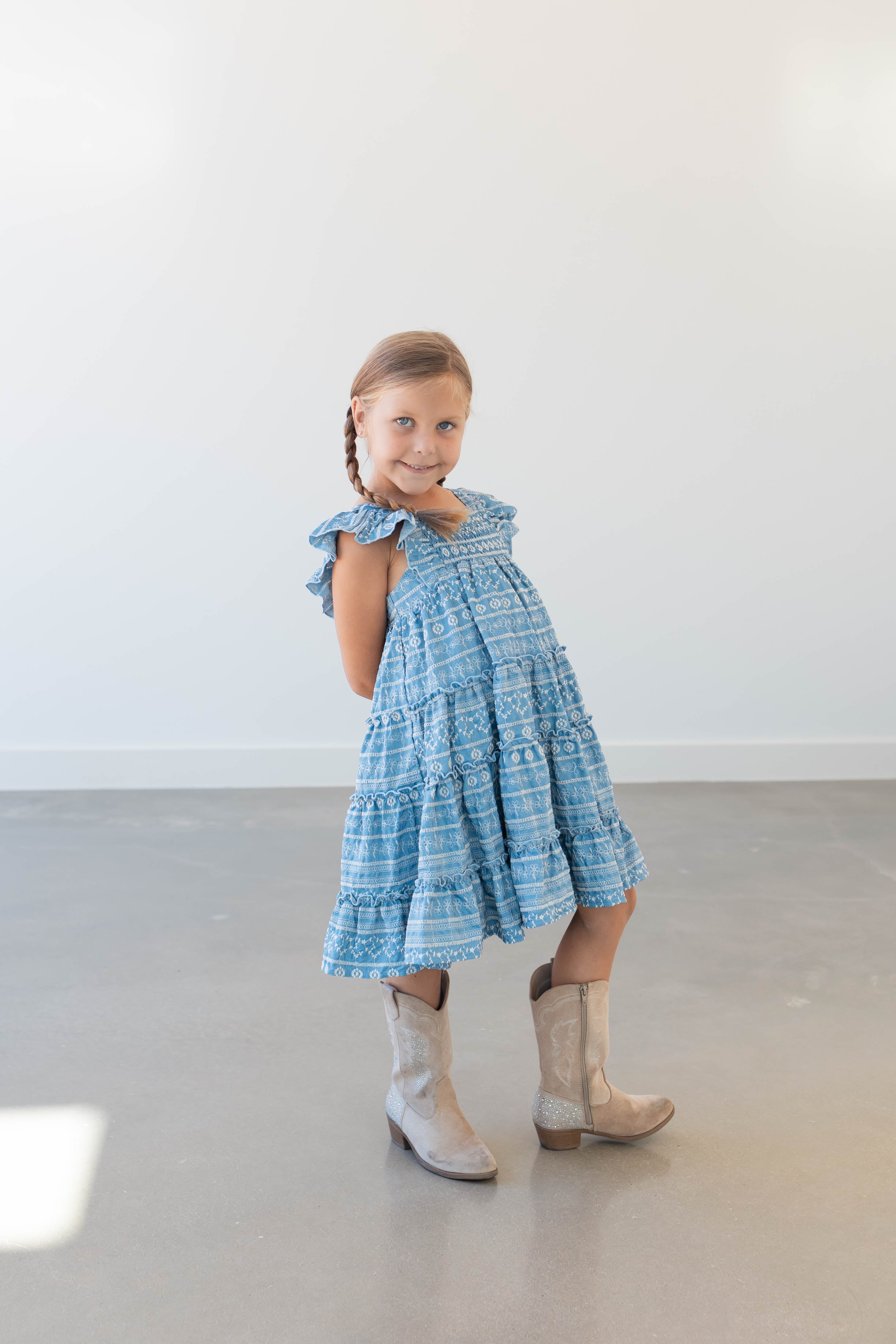 Embroidered Eyelet Dress - Prairie Rose