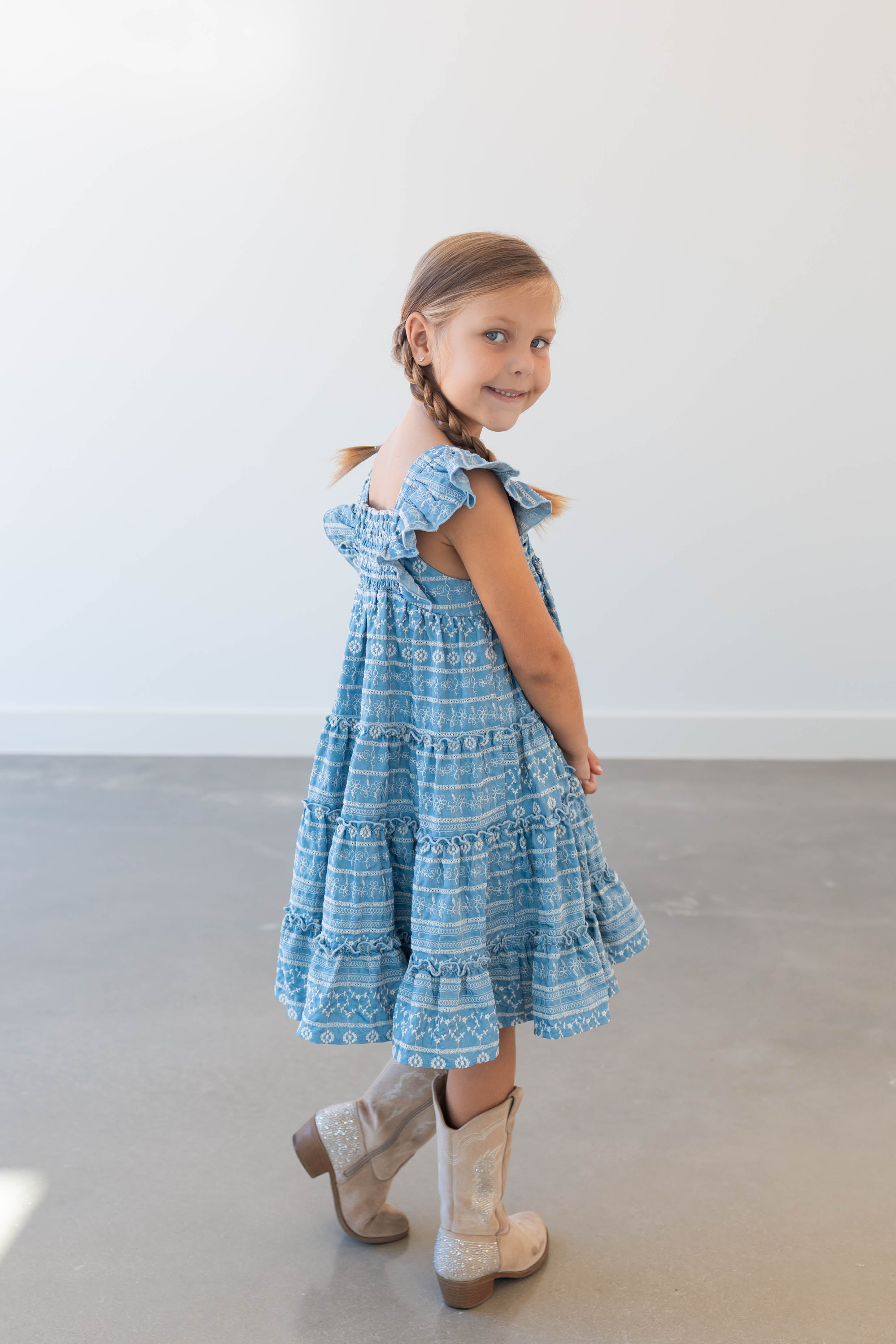 Embroidered Eyelet Dress - Prairie Rose
