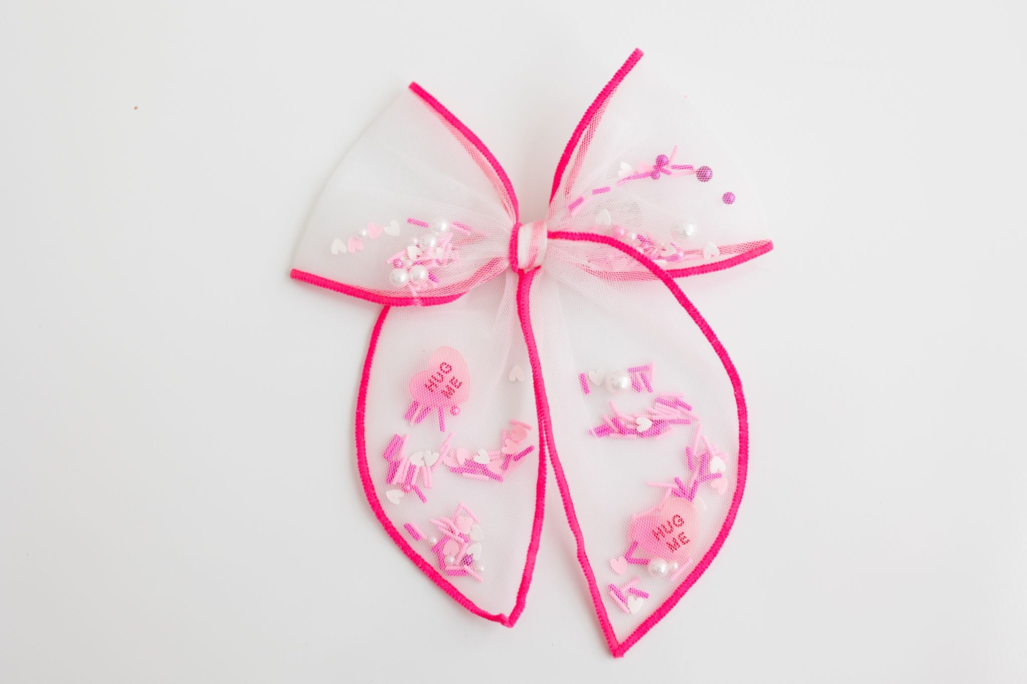 Mesh Shaker Bow - Hugs & Sprinkles - Large