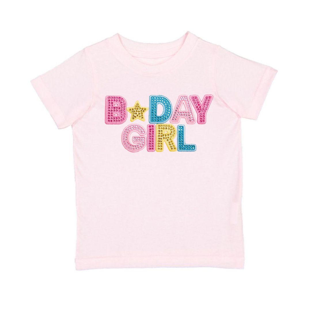 Sweet Wink Birthday Girl Rhinestone T-Shirt - Pink