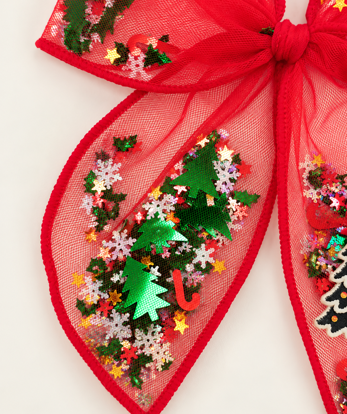 Christmas Tree Confetti Shaker Bow