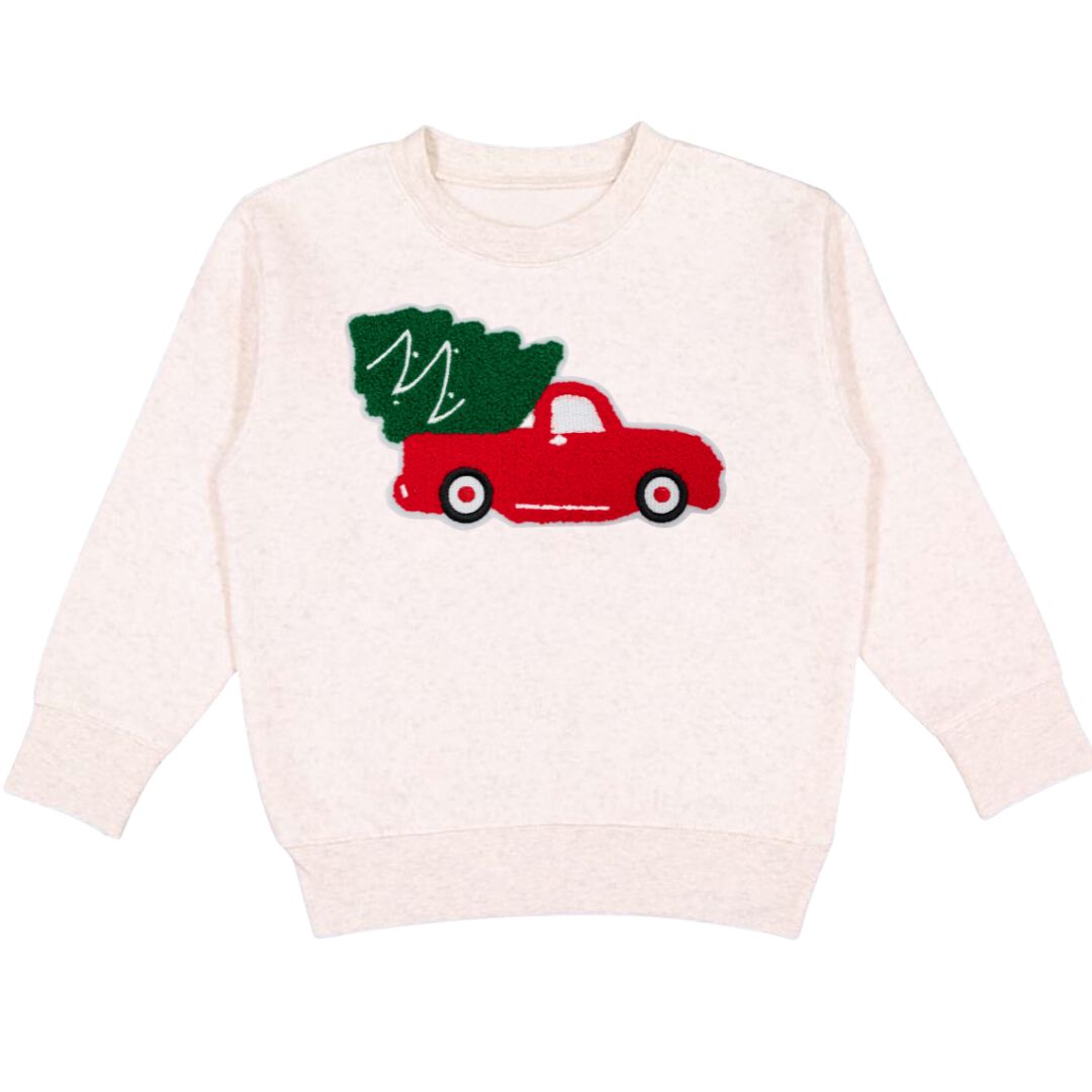 Sweet Wink Sweater - Christmas Truck Patch