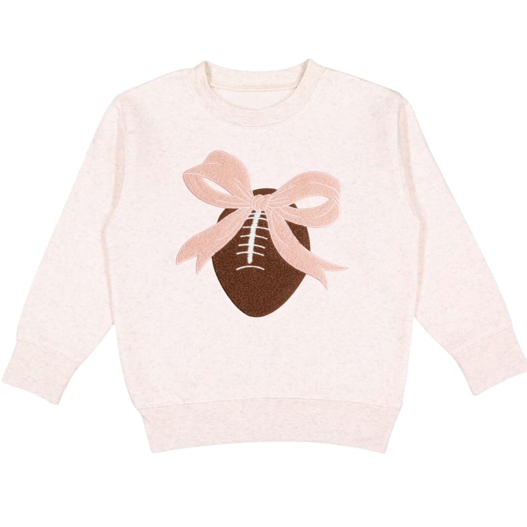 Sweet Wink Sweater - Coquette Football Patch