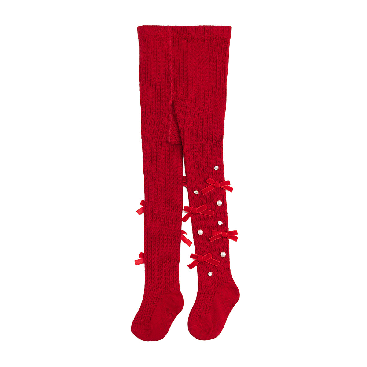 Sweet Wink Tights - Ruby Red Bedazzled