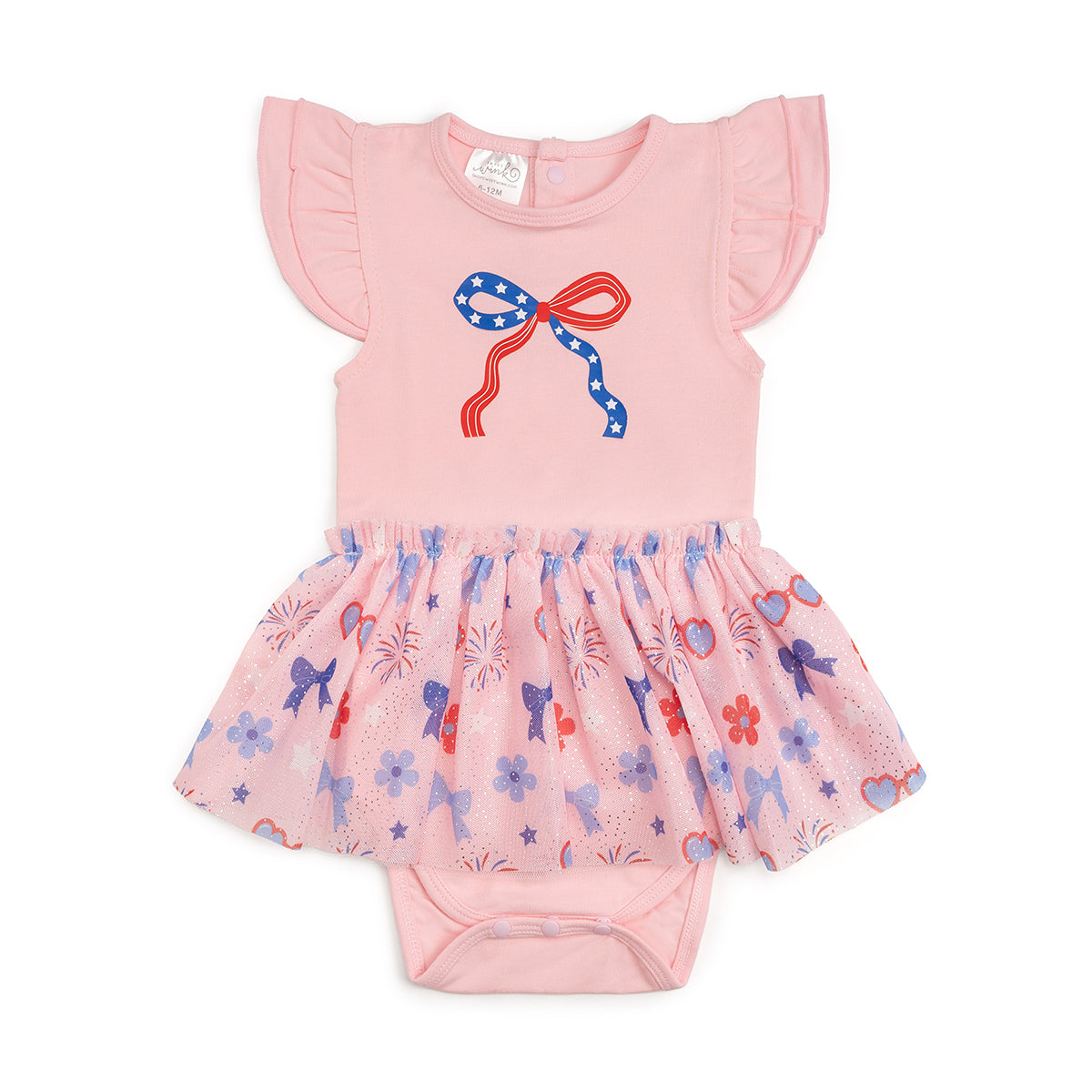 Sweet Wink Tutu Bodysuit - Red, White, & Cute