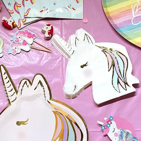 Unicorn Gold Foil Napkins - 8 PK