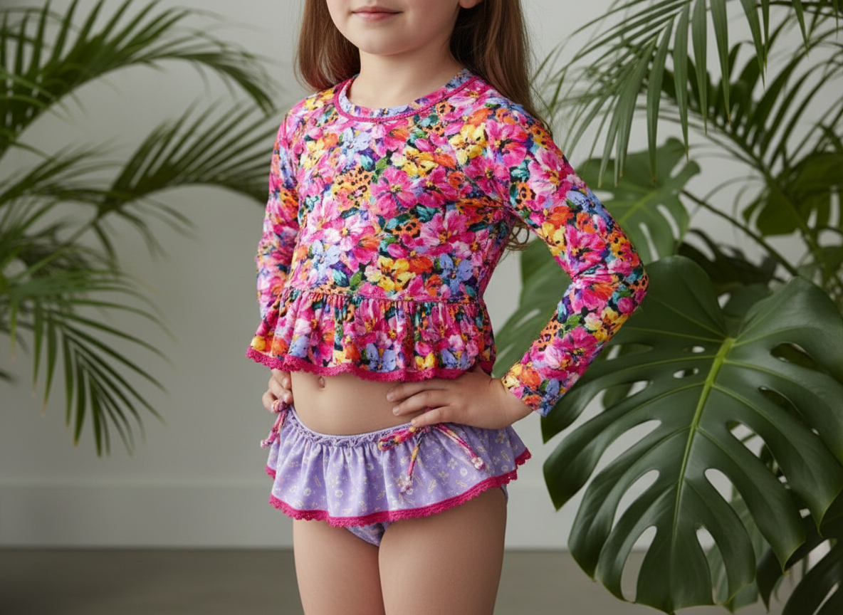 Rashguard Swimsuit - Wildflower Safari