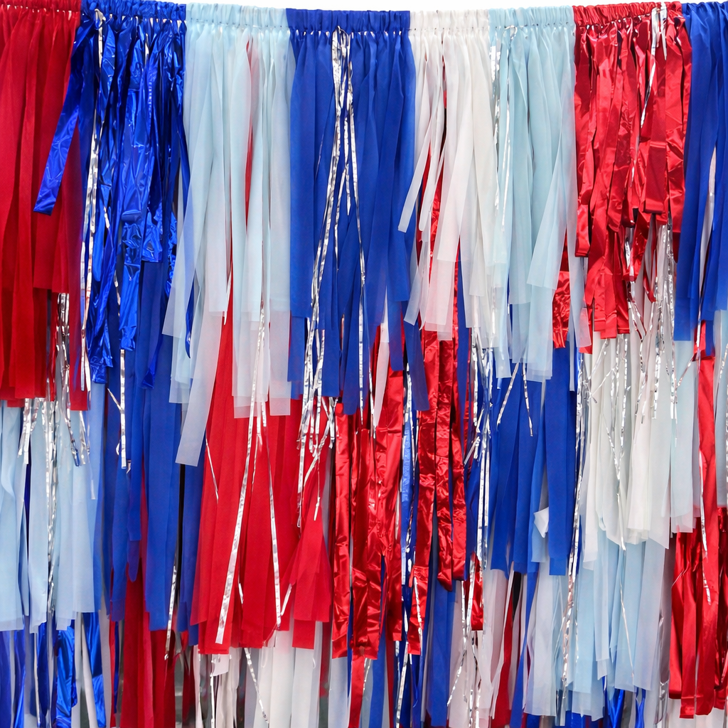 Patriotic Fringe Party Backdrop - 5' x 5'