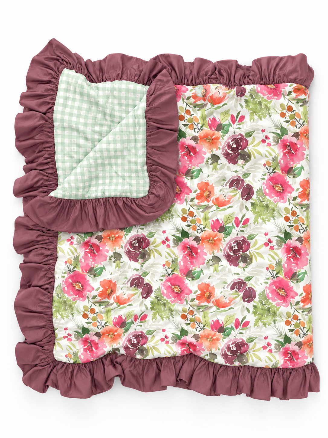 Magnolia Heirloom Rose Blanket