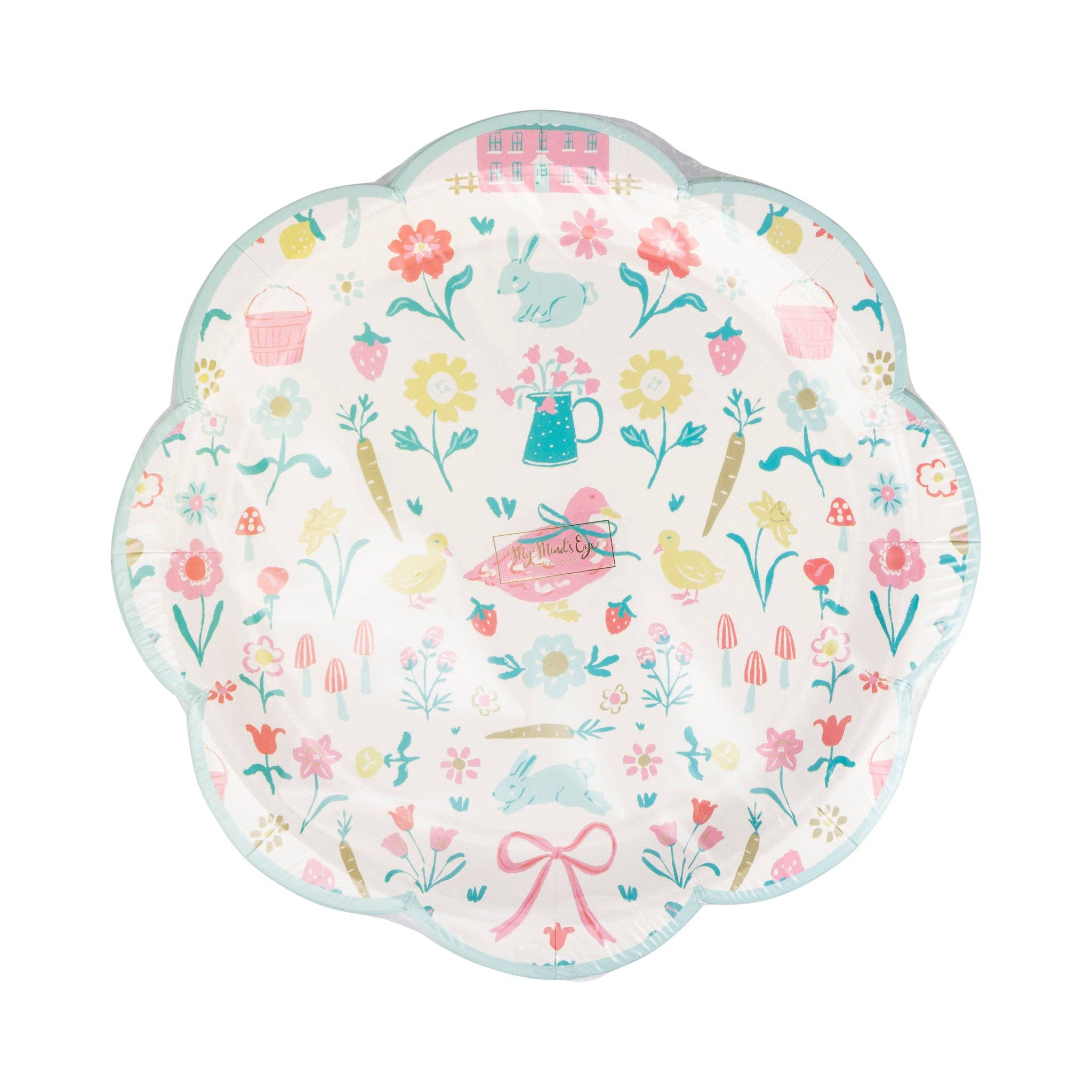 Springtime Cottage Pattern Plate - 8 PK