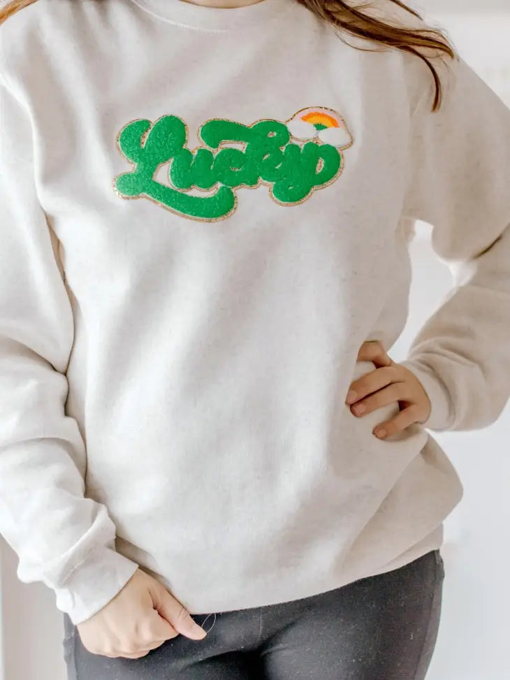 Women's Lucky Script Patch Sweatshirt