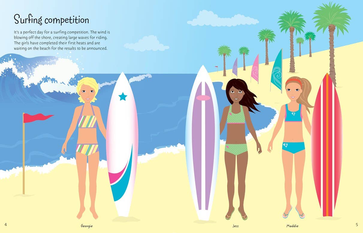 Sticker Dolly Dressing Sports