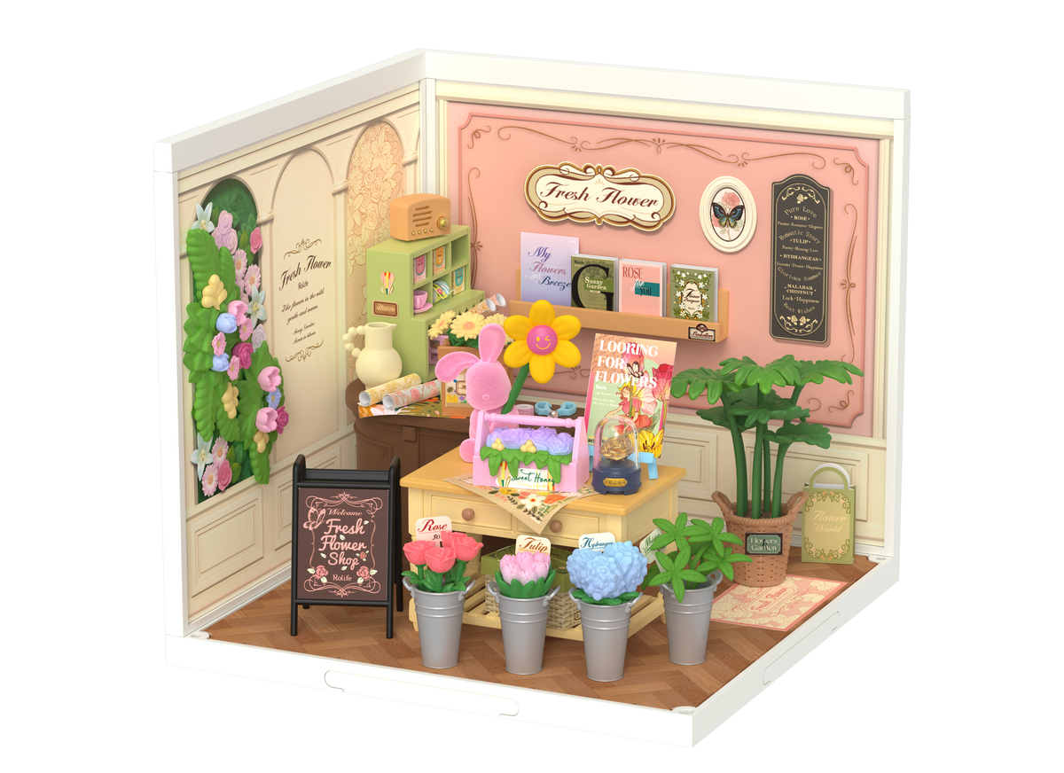 DW017B Rolife Fresh Flower Shop DIY Miniature House