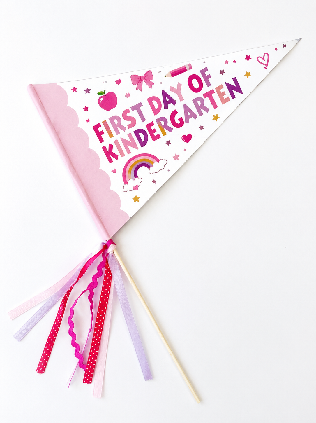 Fist Day of Kindergarten Pennant Flag