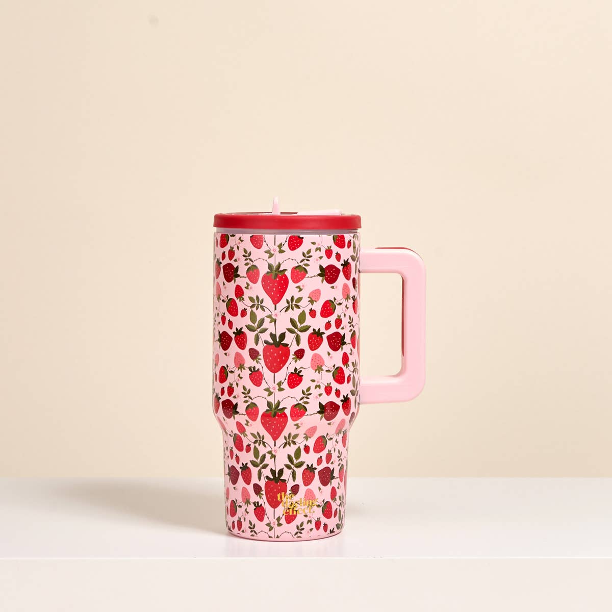 20 oz Lifestyle Flip Straw Tumbler-Strawberry Fields