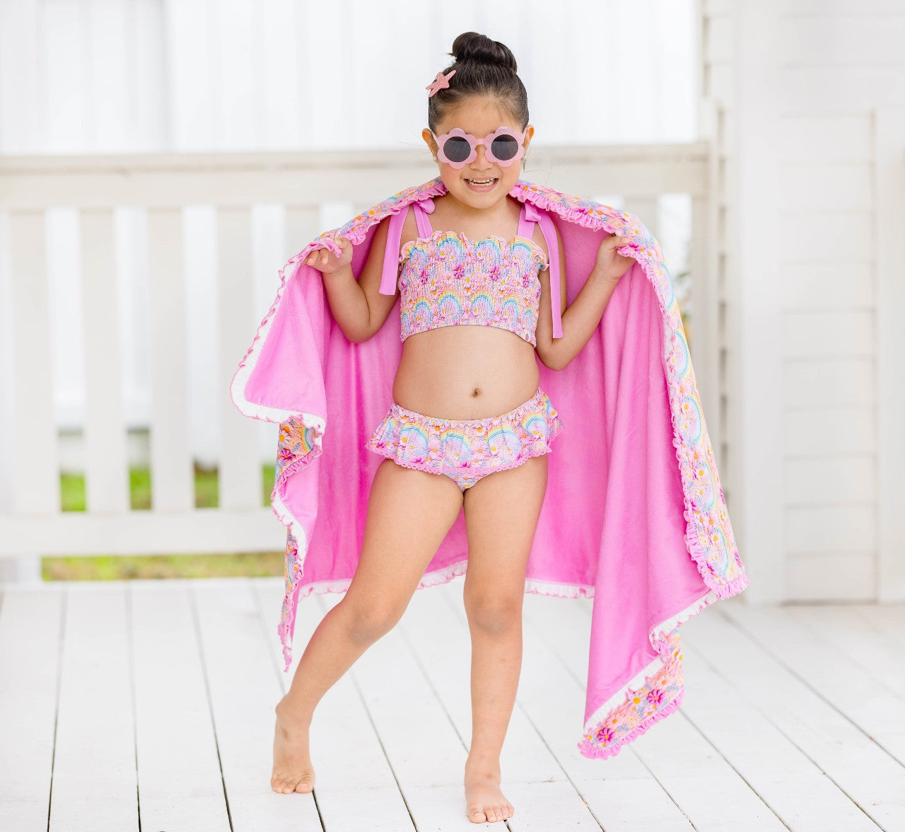 Waverly Shirred Swimsuit - Chasing Rainbows