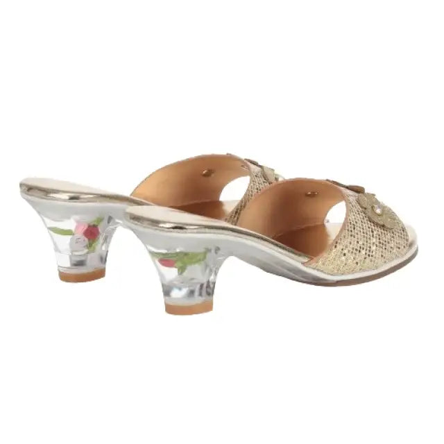 Gold Queen Girl's Dress Up High Heels