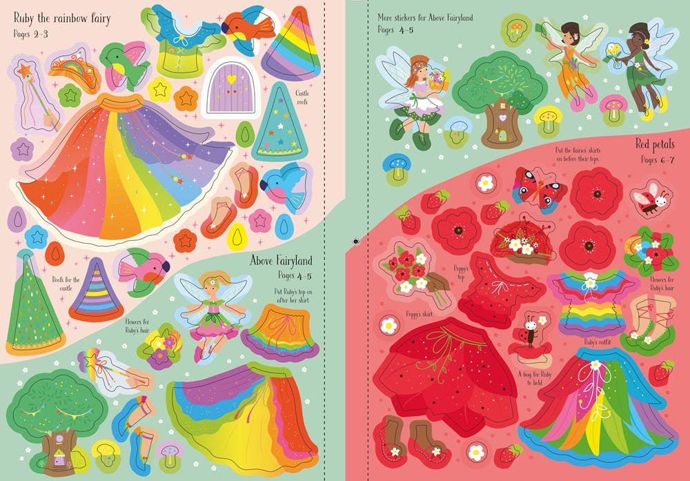 Little Sticker Dolly Dressing Rainbow Fairy : Usborne