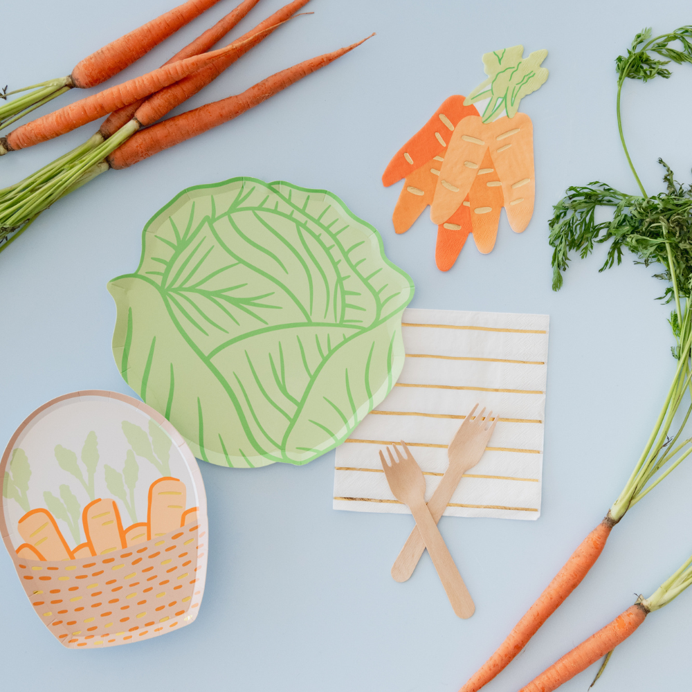 Bunnies In The Garden Carrot Bunch Napkins - 16 PK