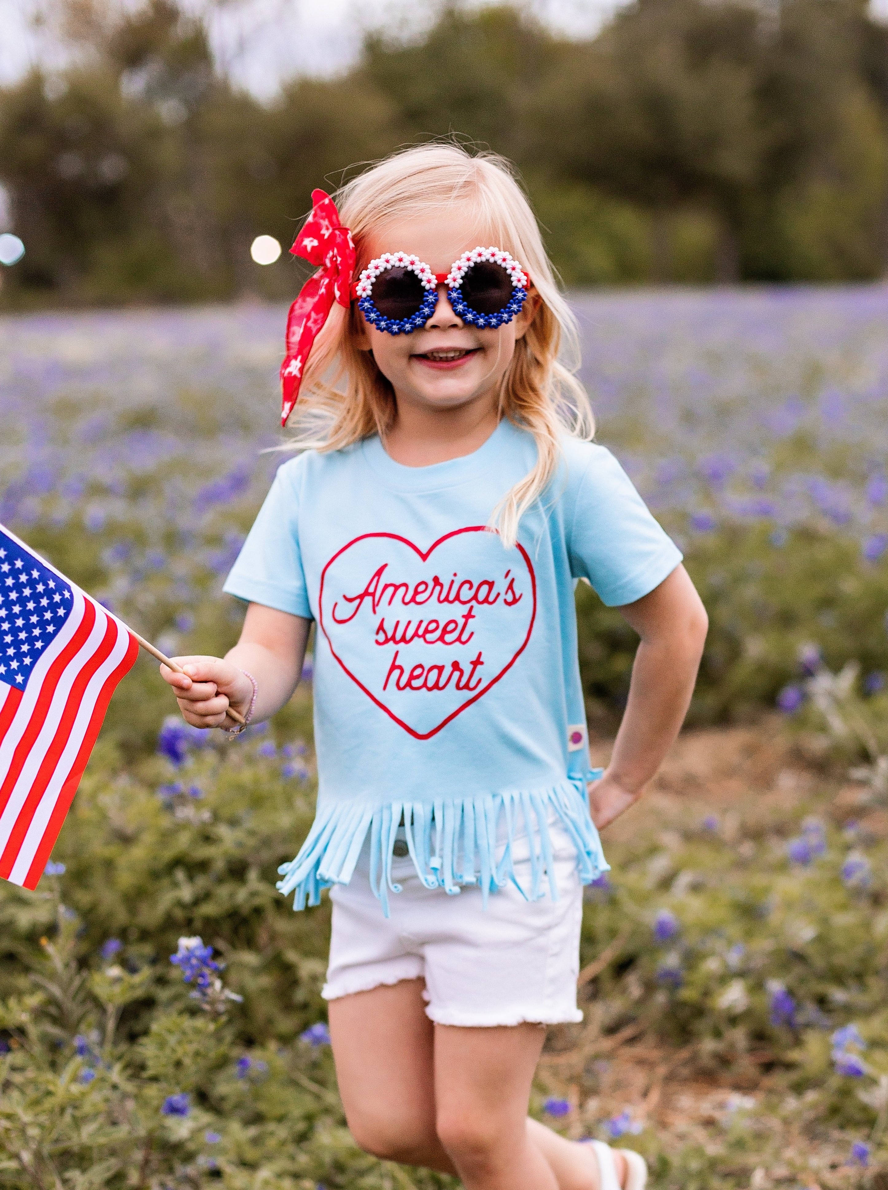 Vintage Fringe Tee - Americas Sweetheart