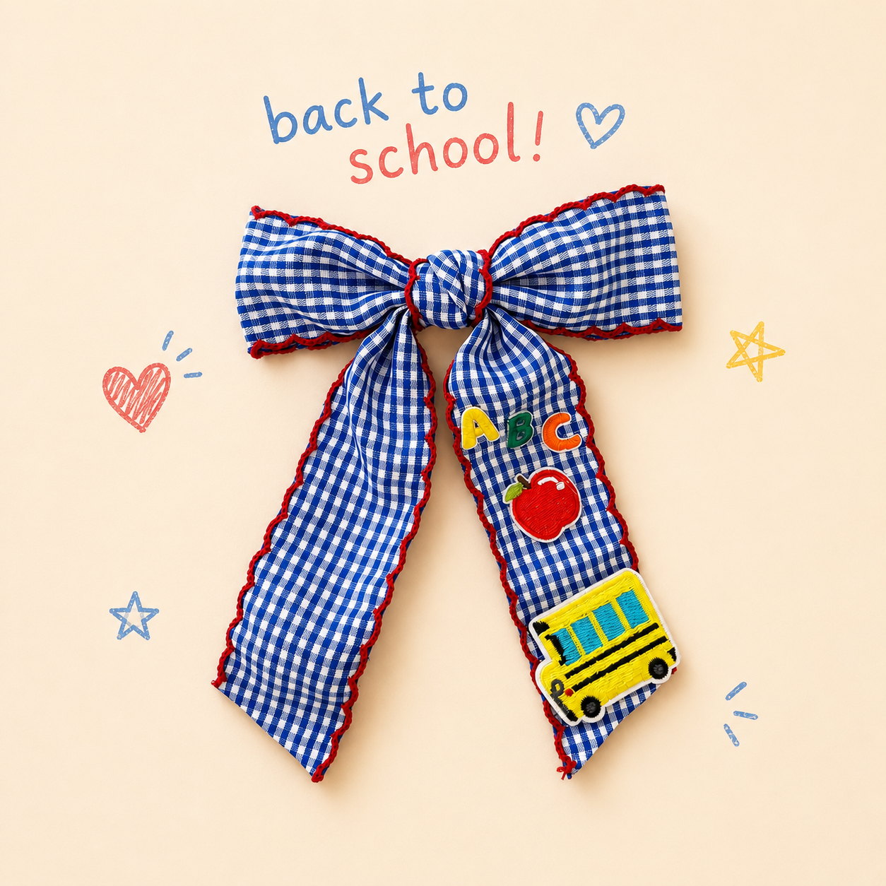 School Rules Gingham Hair Bow