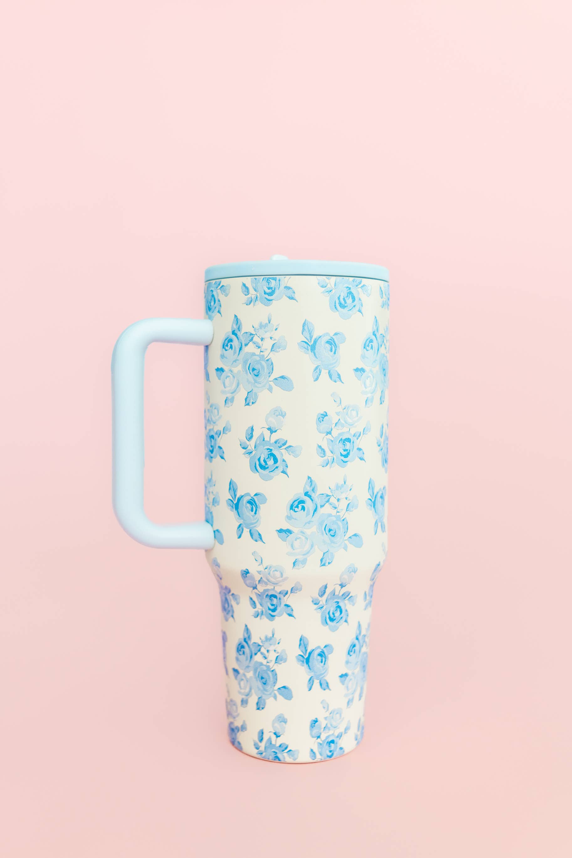 Blue Floral Tumbler - 40 oz
