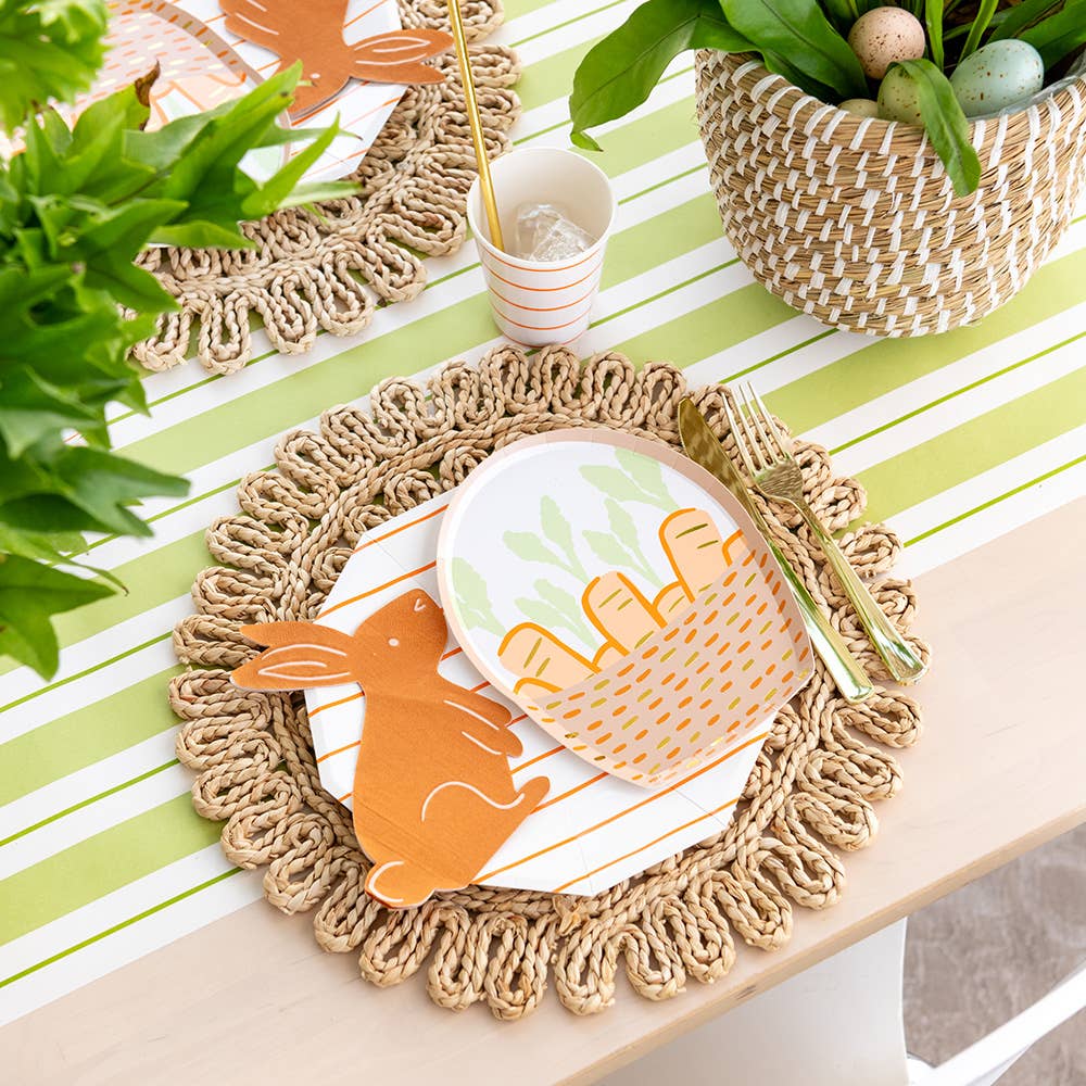 Bunnies In The Garden Small Basket Plates - 8 PK