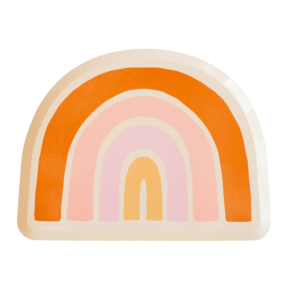 Boho Rainbow Dinner Plates - 8 PK