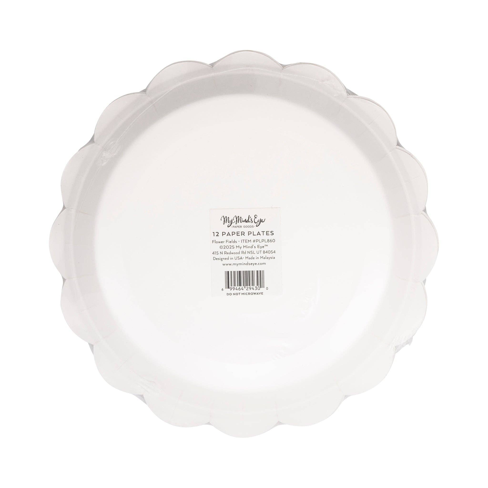 Flower Fields Paper Plate - 8 PK